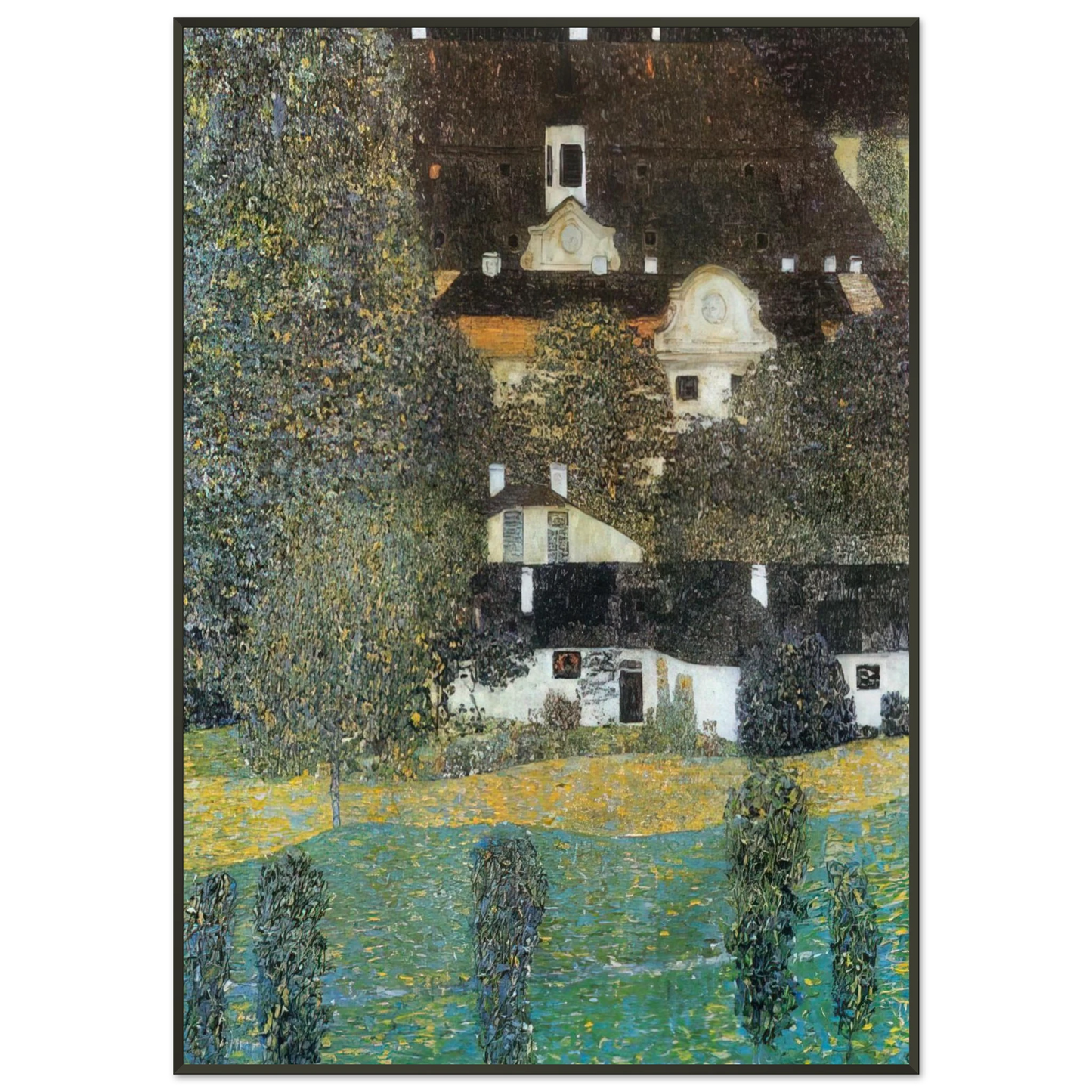 Gustav Klimt SCHLOSS KAMMER AM ATTERSEE II 1909 Framed Art Print - Aluminum Frame - 21x29.7 cm / 8x12"