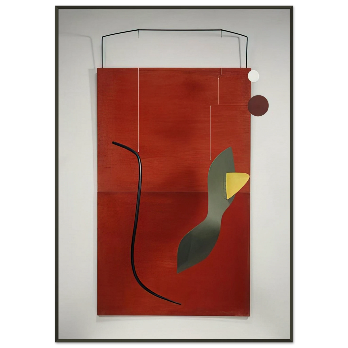 Alexander Calder RED PANEL 1936 Framed Art Print - Aluminum Frame - 21x29.7 cm / 8x12"