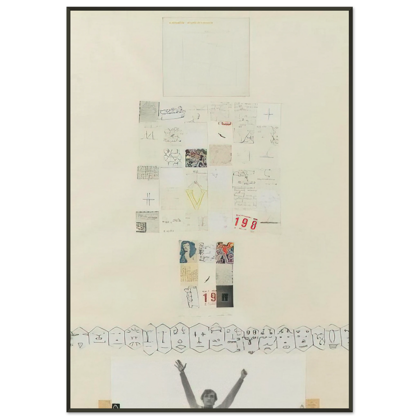 Alighiero Boetti UNTITLED 1980 Framed Art Print - Aluminum Frame - 21x29.7 cm / 8x12"