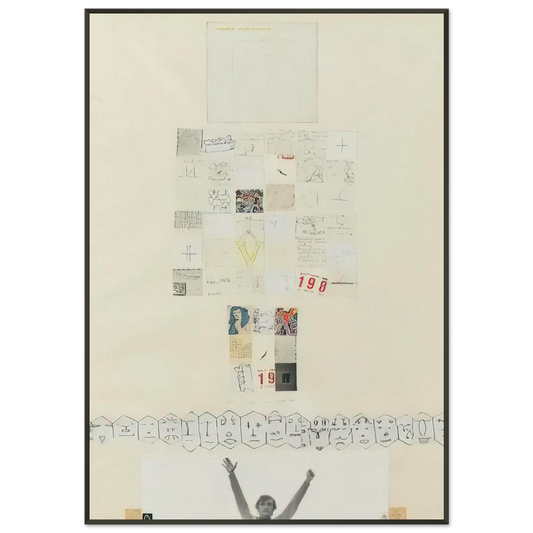 Alighiero Boetti  UNTITLED 1980 Framed Art Print  - Aluminum Frame - 21x29.7 cm / 8x12"