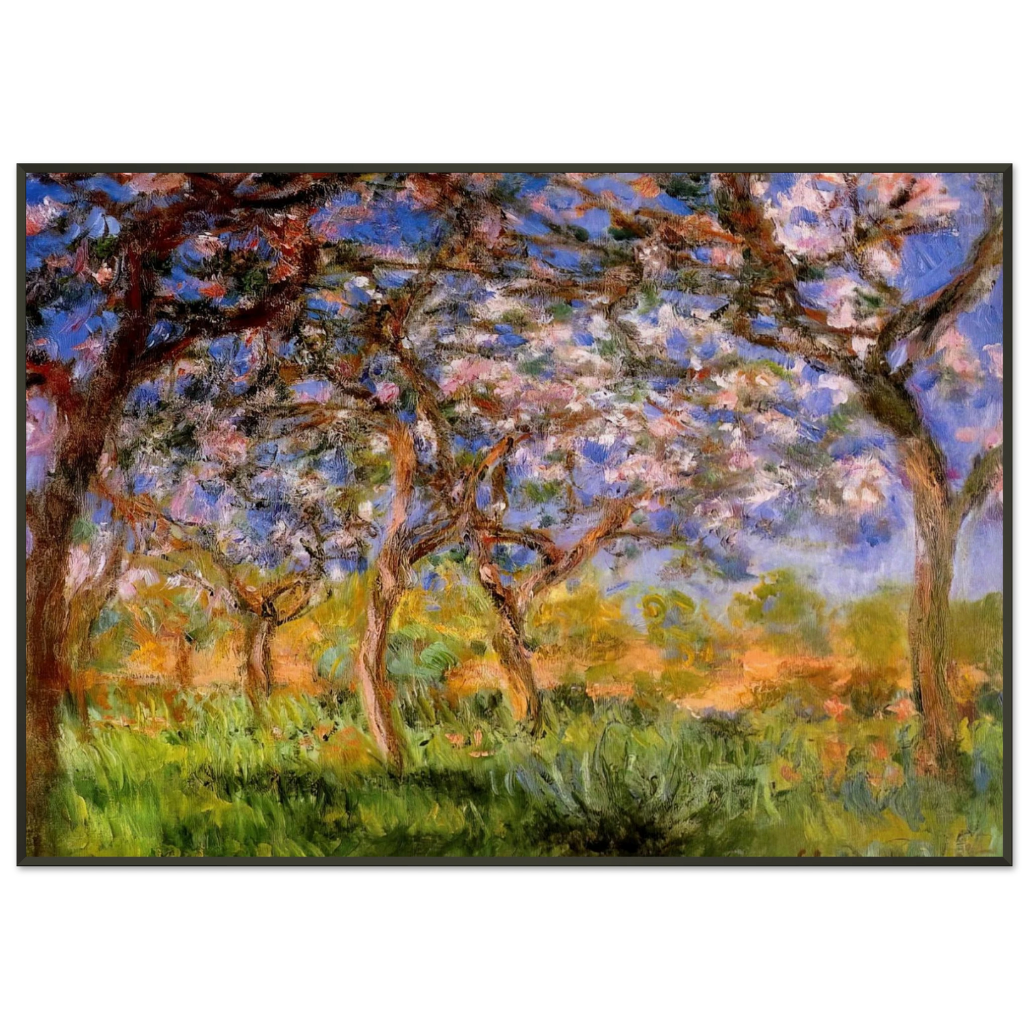 claude monet  Giverny in Springtime Framed Art Print  - Aluminum Frame - 21x29.7 cm / 8x12"