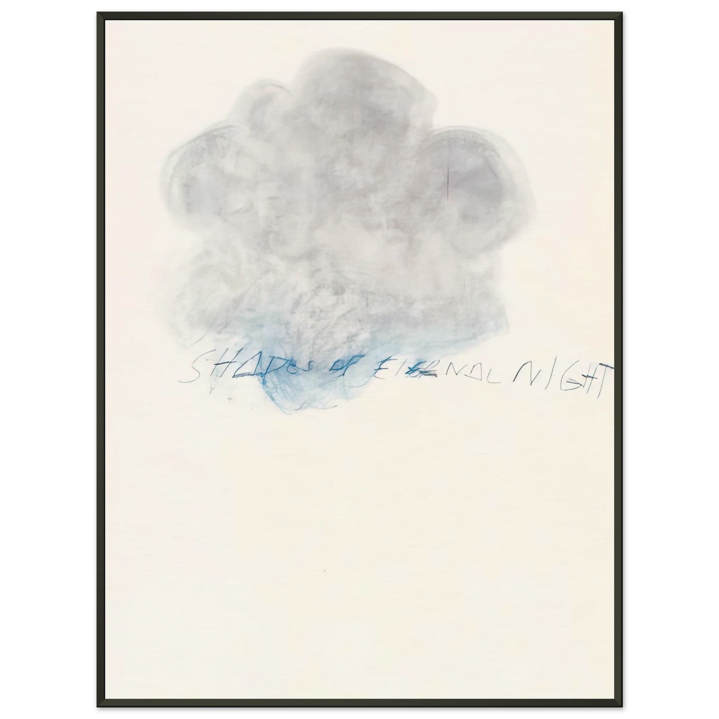 Cy Twombly Fifty Days at Iliam Shades of Eternal Night Framed Art Print - Aluminum Frame - 70x100 cm / 28x40 inches