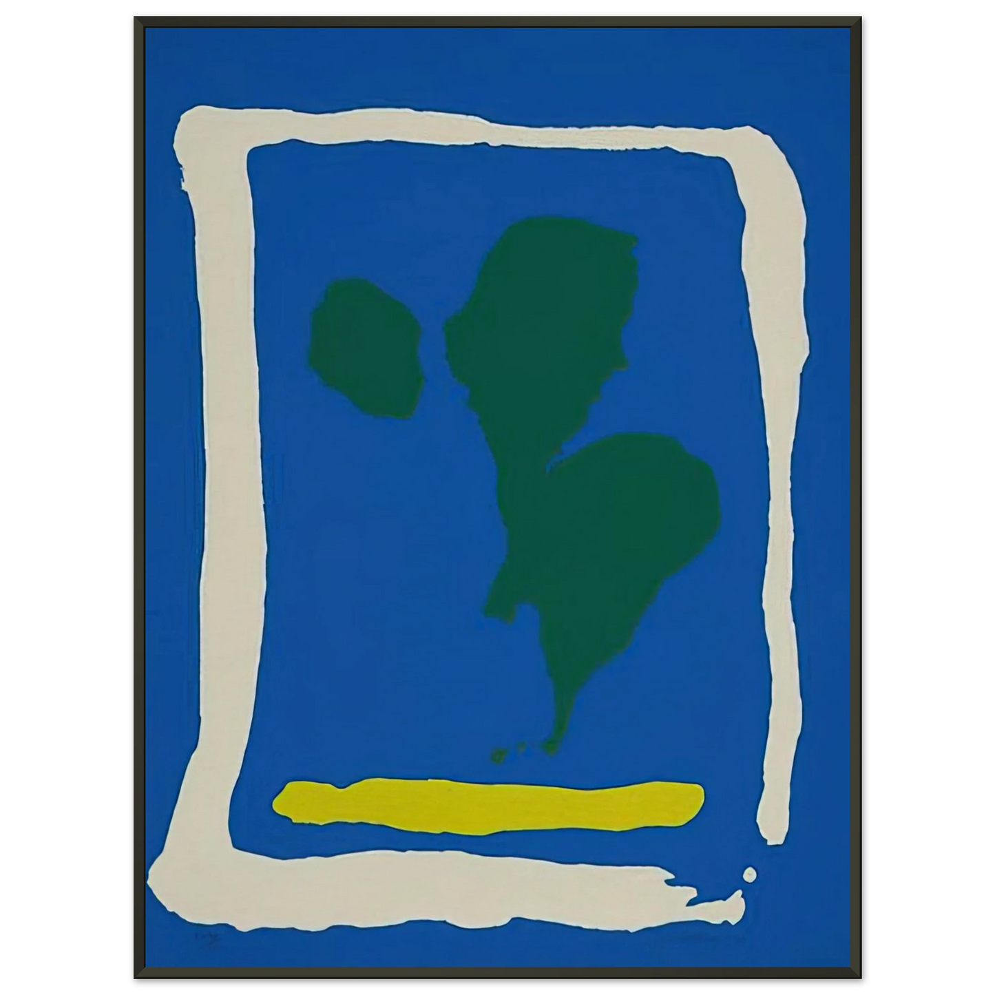 Helen Frankenthaler  Air Frame  1965 Framed Art Print  - Aluminum Frame - 40x50 cm / 16x20 inches