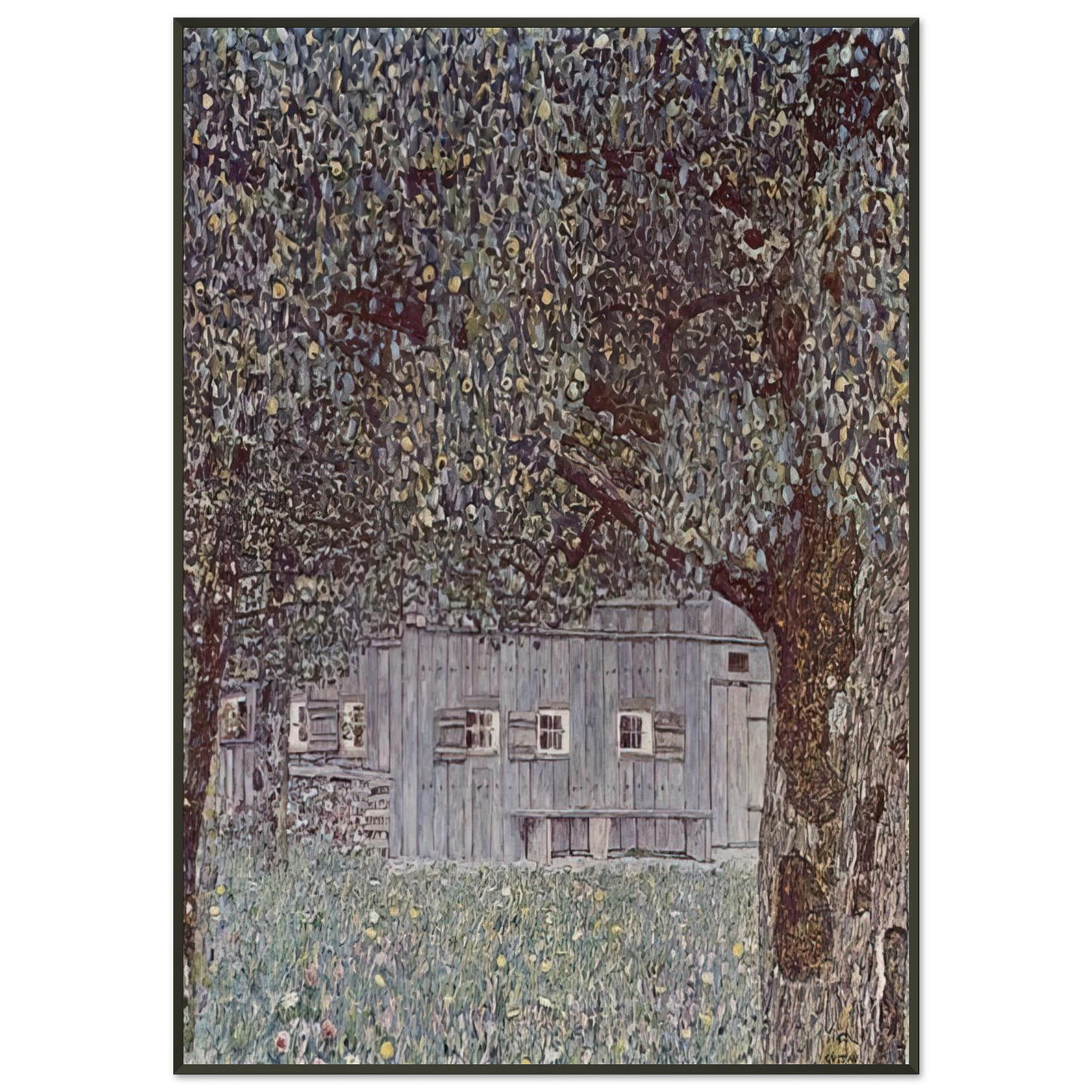 Gustav Klimt FARMHOUSE IN UPPER AUSTRIA 1912 Framed Art Print - Aluminum Frame - 21x29.7 cm / 8x12"