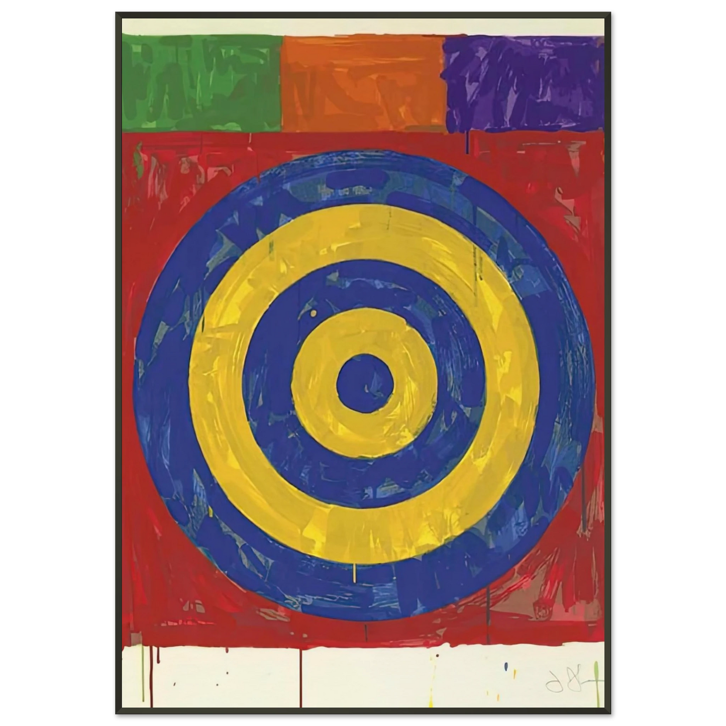 Jasper Johns TARGET ULAE 147 1974 Framed Art Print - Aluminum Frame - 21x29.7 cm / 8x12"