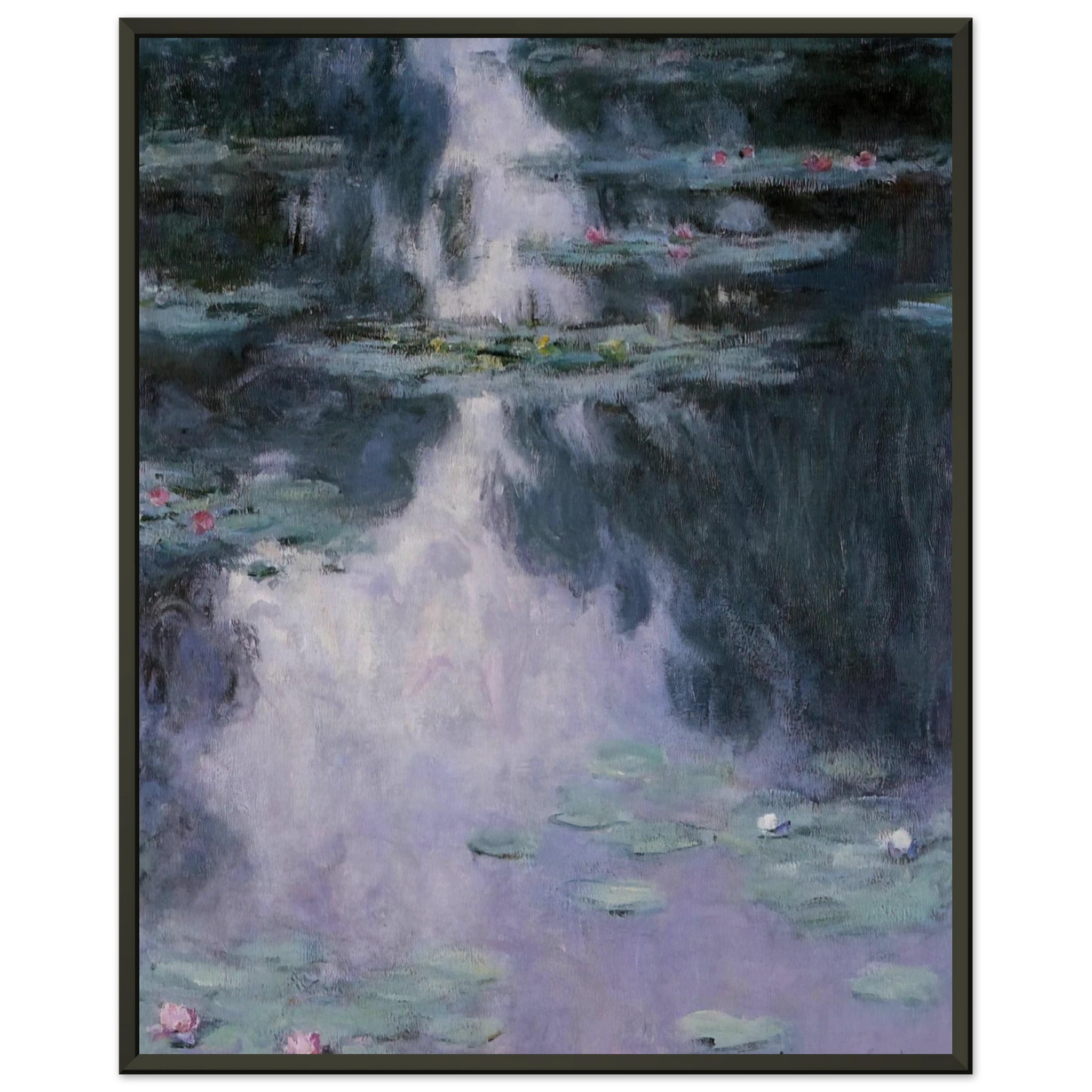 claude monet Water Lilies Nympheas Framed Art Print - Aluminum Frame - 70x100 cm / 28x40 inches