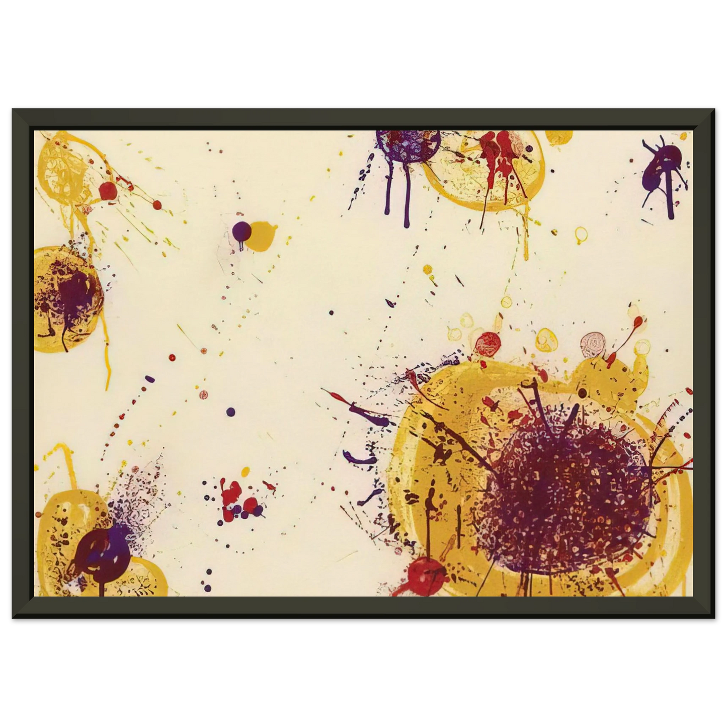 Sam Francis Yellow Speck Framed Art Print - Aluminum Frame - 40x50 cm / 16x20 inches