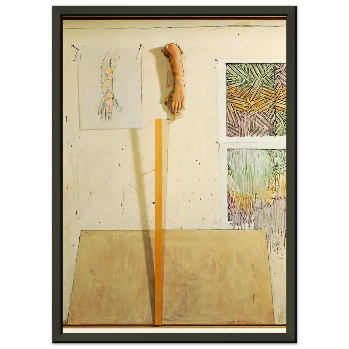 Jasper Johns IN THE STUDIO Framed Art Print - Aluminum Frame - 70x100 cm / 28x40 inches