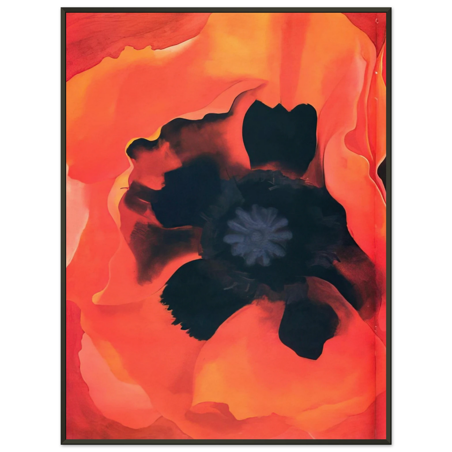 Georgia OKeeffe Poppy 2 Framed Art Print - Aluminum Frame - 70x100 cm / 28x40 inches