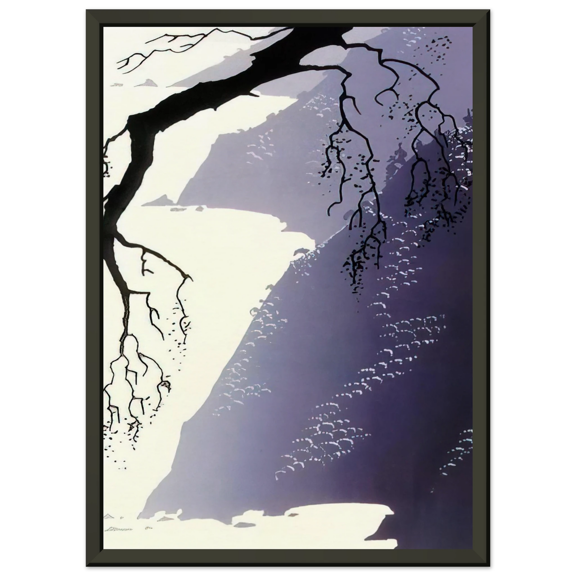 Eyvind Earle  Gray Mist Framed Art Print  - Aluminum Frame - 70x100 cm / 28x40 inches