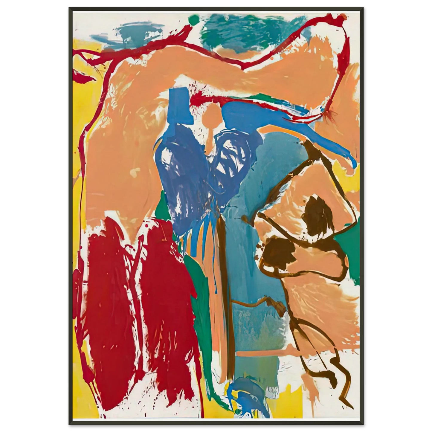 Helen Frankenthaler Mediterranean Thoughts 1960 Framed Art Print - Aluminum Frame - 21x29.7 cm / 8x12"