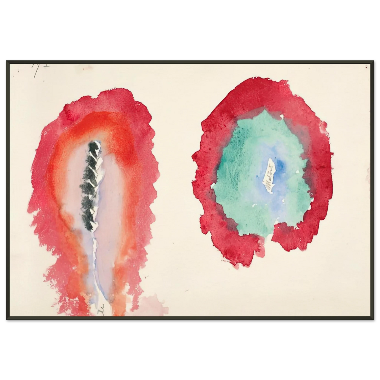 Hilma af Klint WHEAT AND WORMWOOD 1922 Framed Art Print - Aluminum Frame - 21x29.7 cm / 8x12"