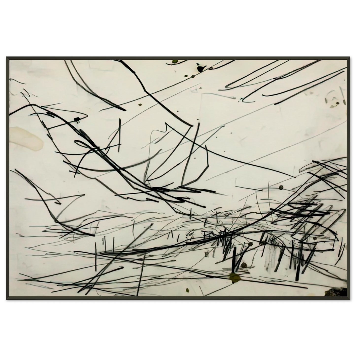 Frank Auerbach WORKING DRAWING FOR PRIMROSE HILL Framed Art Print - Aluminum Frame - 21x29.7 cm / 8x12"