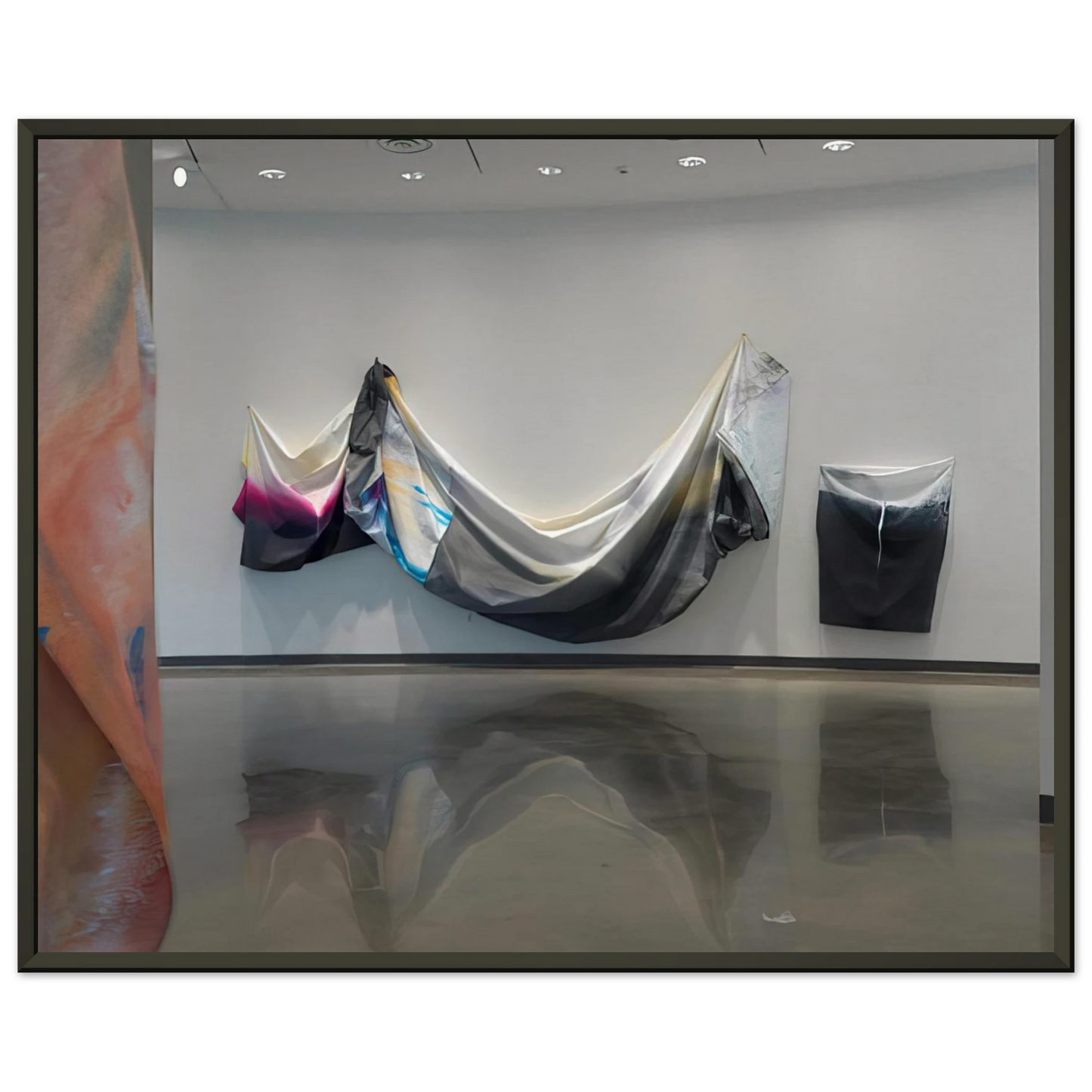 Sam Gilliam Black Garland Framed Art Print - Aluminum Frame - 70x100 cm / 28x40 inches