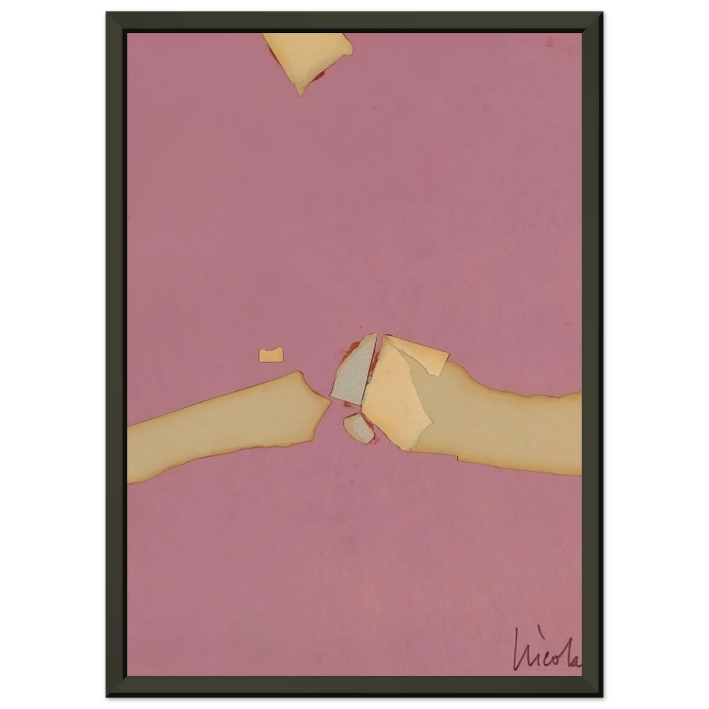 Nicolas de Stael Composition on Red Ground 1953 Framed Art Print - Aluminum Frame - 70x100 cm / 28x40 inches