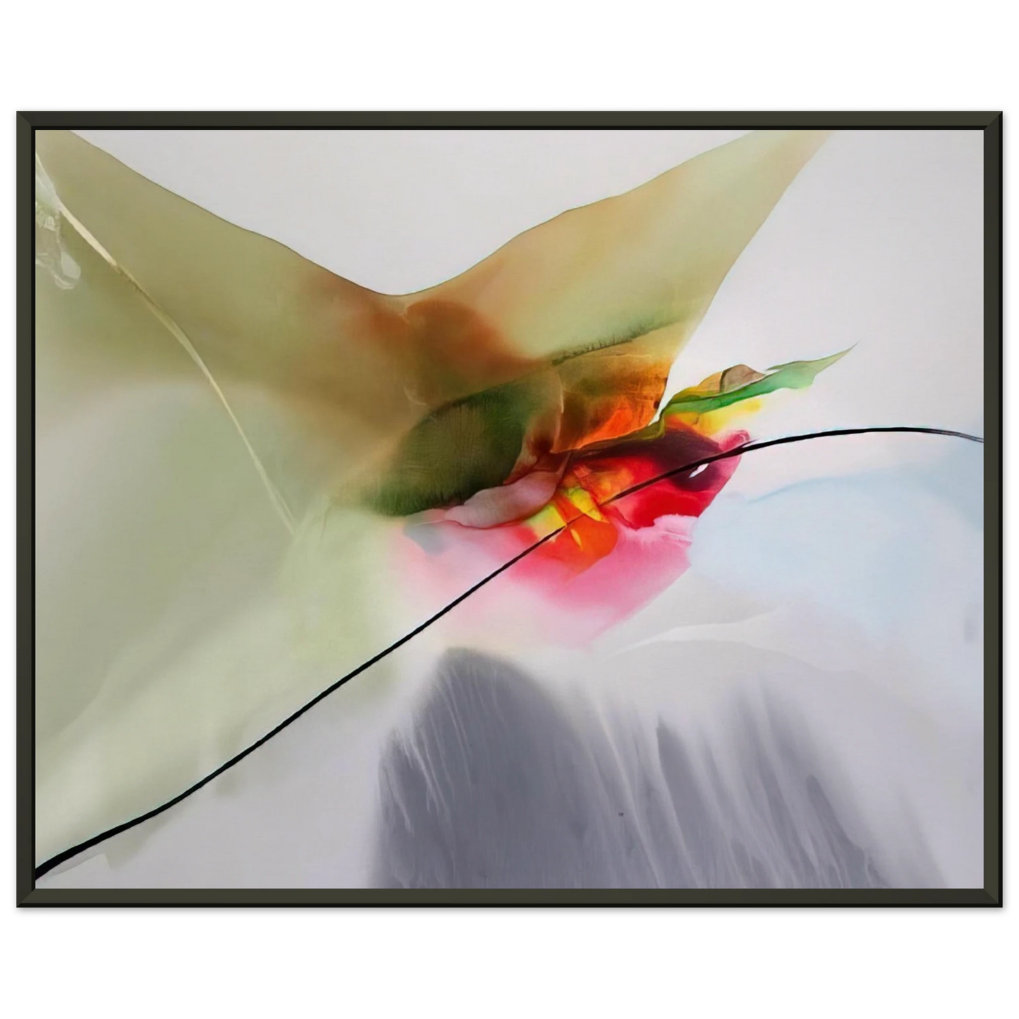 Paul Jenkins Phenomena Sung Mantle 1969 Framed Art Print - Aluminum Frame - 40x50 cm / 16x20 inches