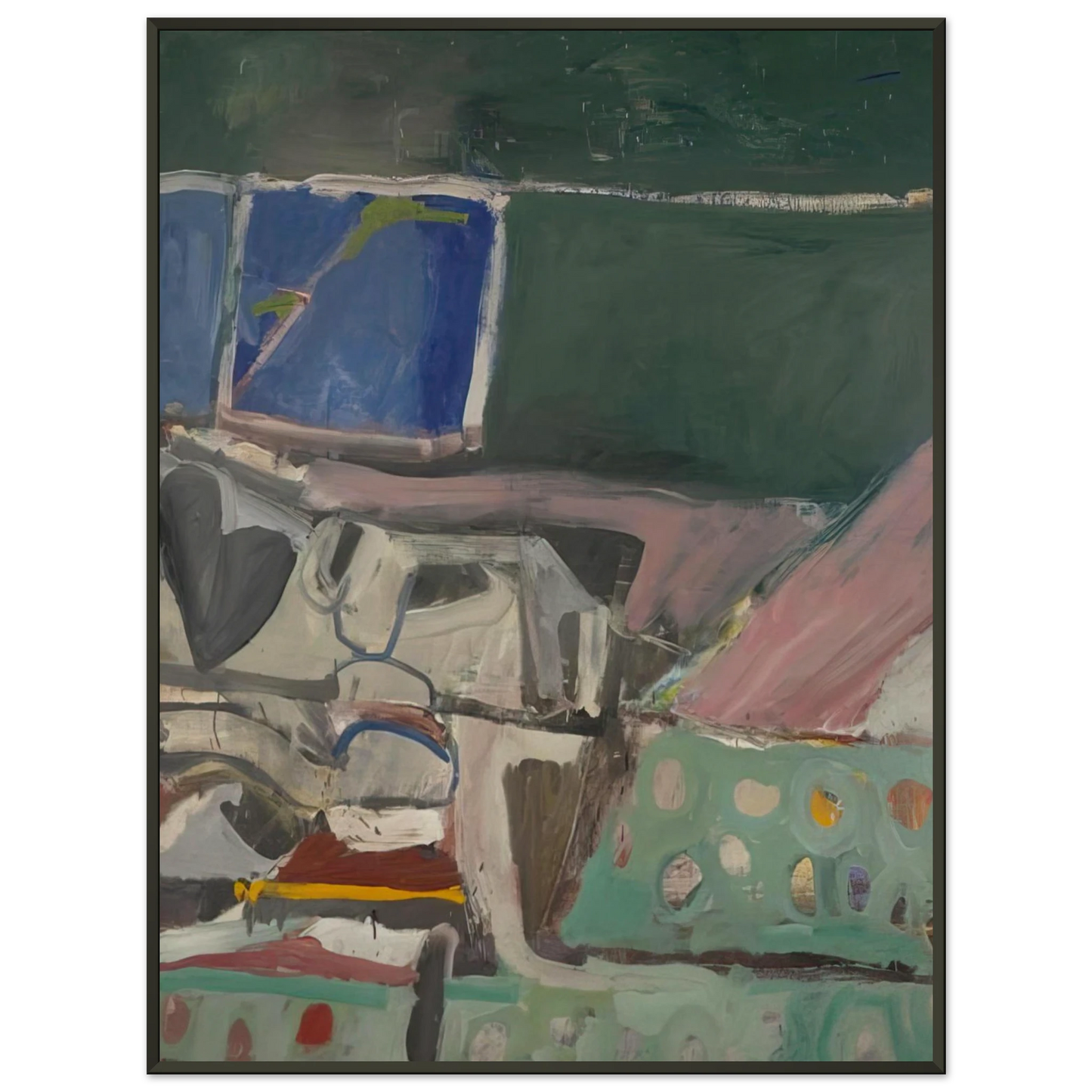 Richard Diebenkorn Berkeley 58 Framed Art Print - Aluminum Frame - 70x100 cm / 28x40 inches