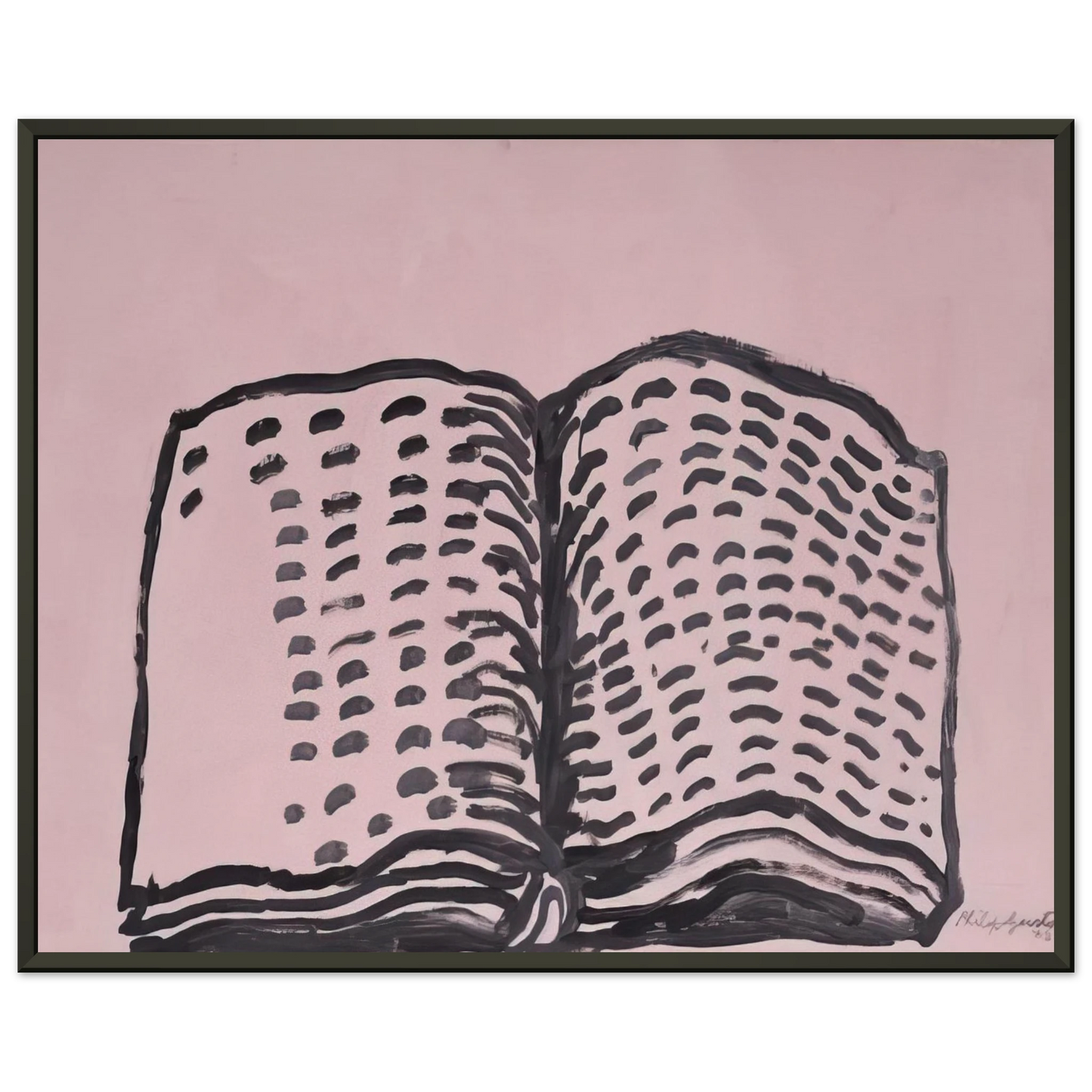 Philip Guston UNTITLED BOOK Framed Art Print - Aluminum Frame - 70x100 cm / 28x40 inches