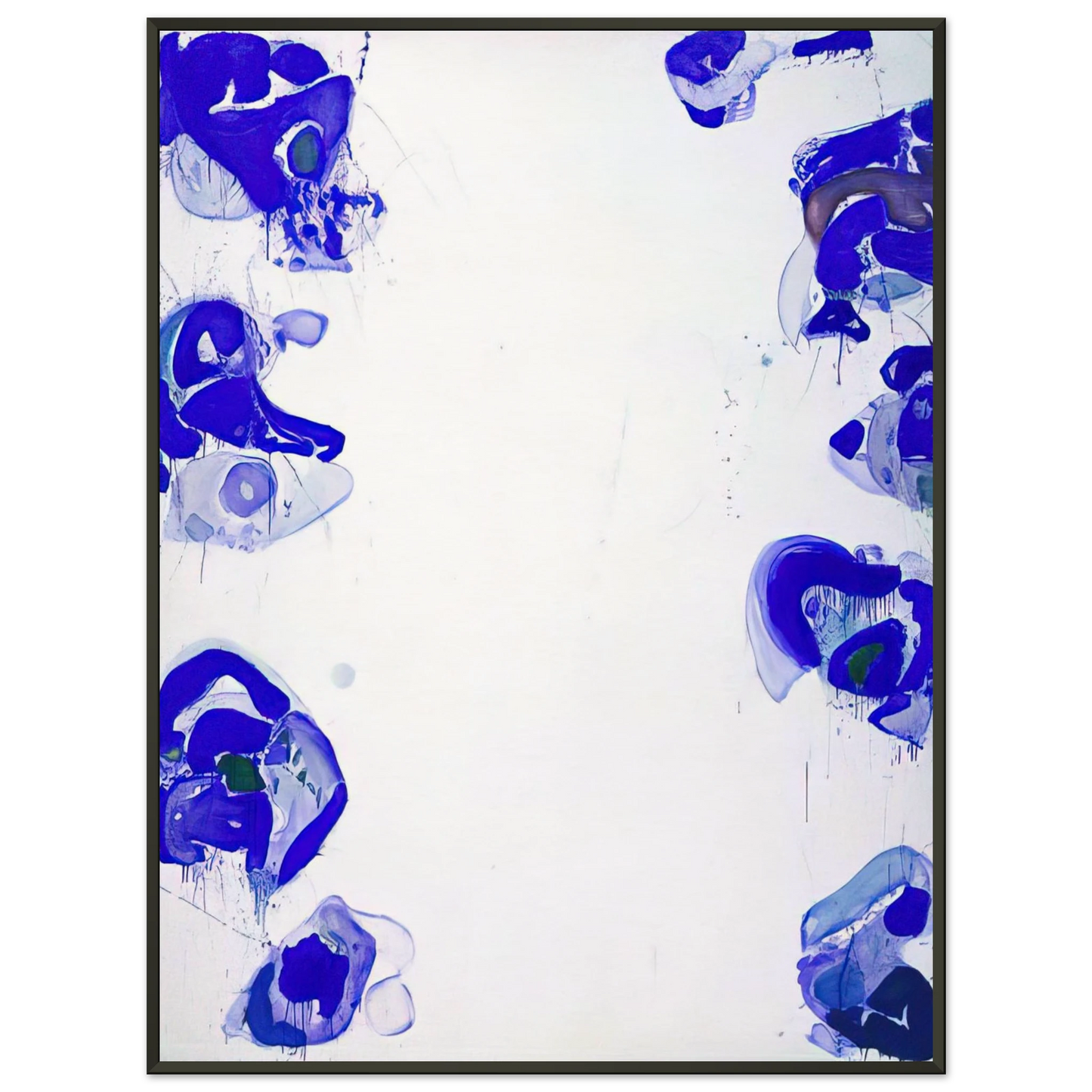 Sam Francis Blue Balls Framed Art Print - Aluminum Frame - 60x80 cm / 24x32 inches