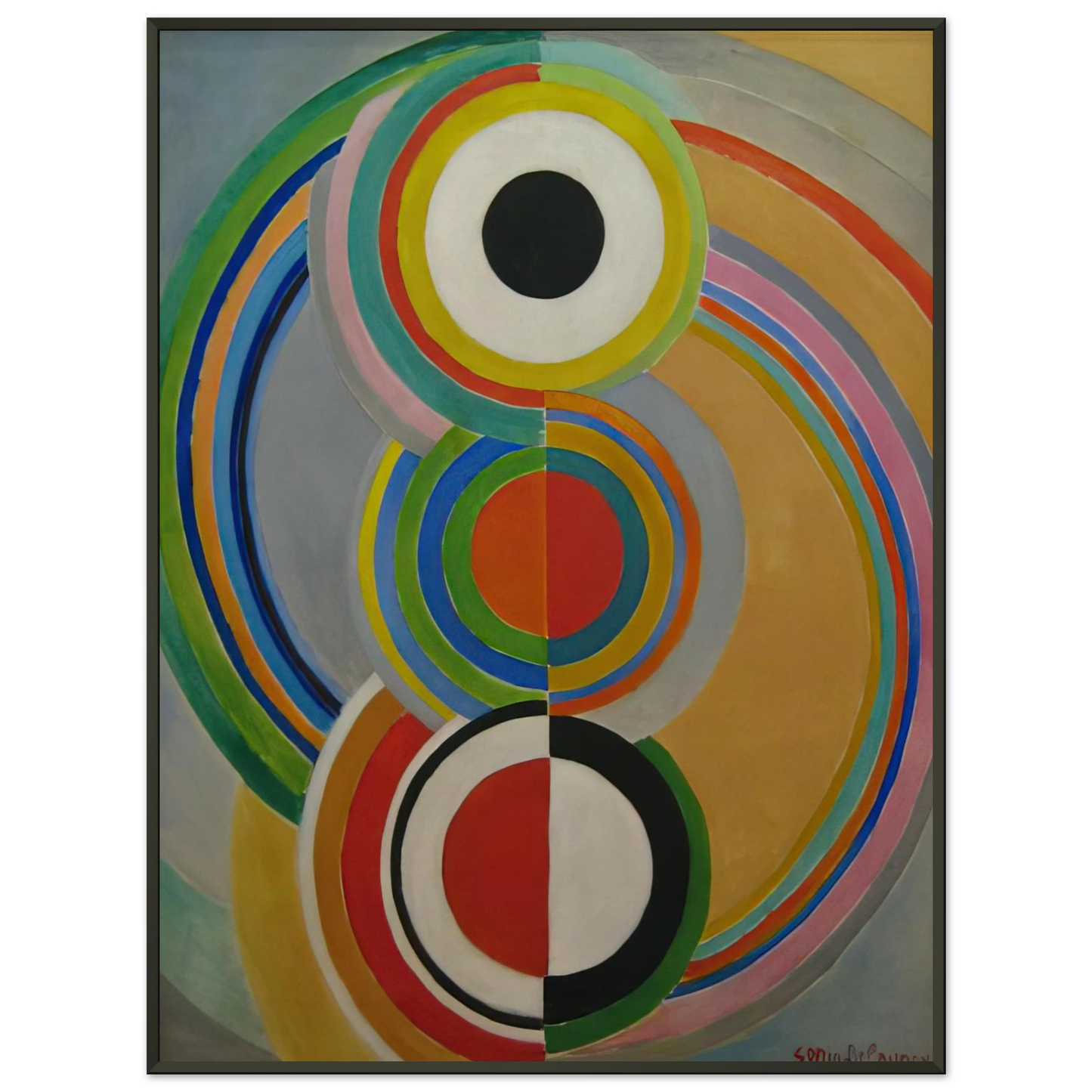 Sonia Delaunay RYTHME 1 Framed Art Print - Aluminum Frame - 70x100 cm / 28x40 inches
