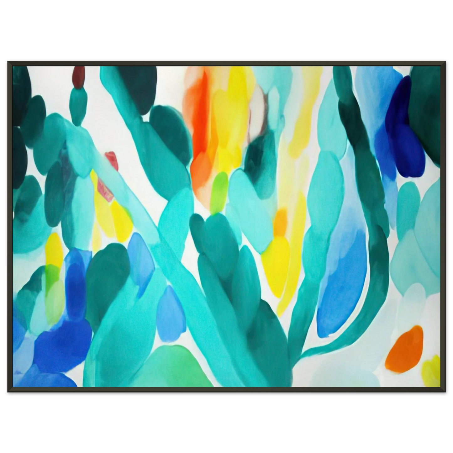 Alice Baber Green Swing Framed Art Print - Aluminum Frame - 70x100 cm / 28x40 inches