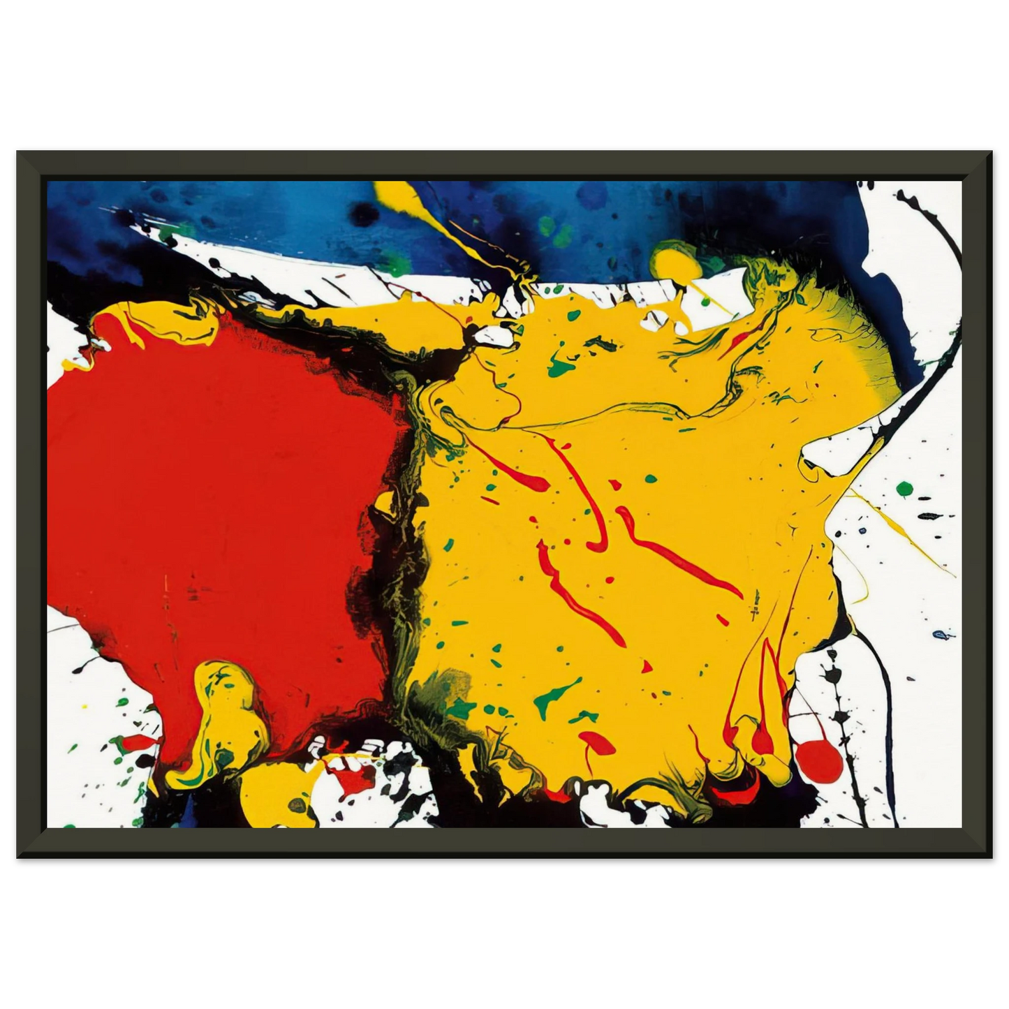 Sam Francis Untitled SFP94109 SFF 1757 Framed Art Print - Aluminum Frame - 70x100 cm / 28x40 inches