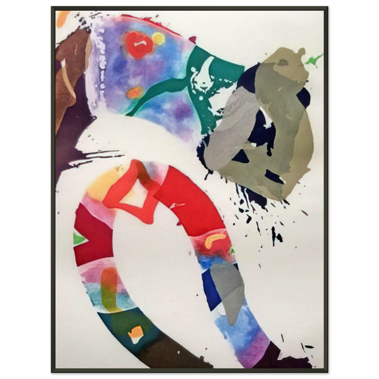 Sam Francis Untitled SFE 092 Framed Art Print - Aluminum Frame - 60x80 cm / 24x32 inches