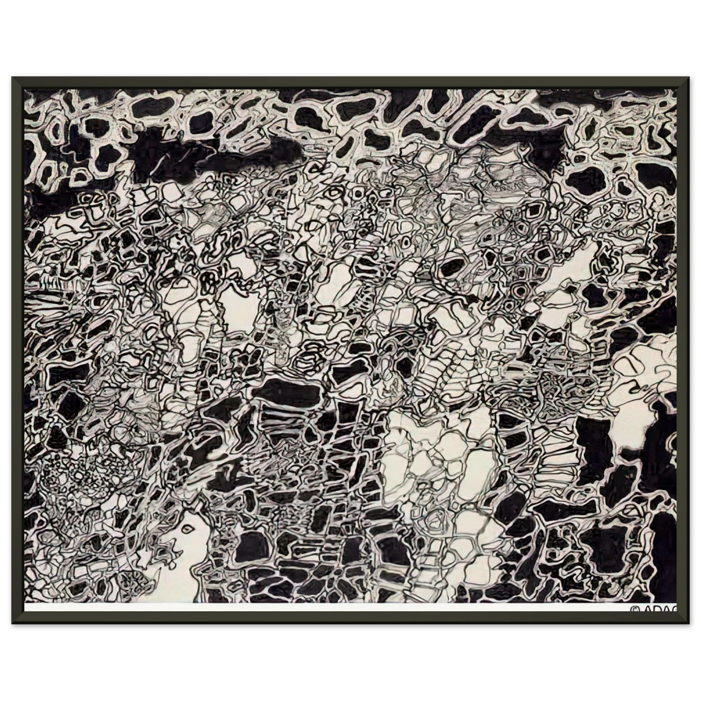Jean Dubuffet BRIGHT METEOR Framed Art Print - Aluminum Frame - 70x100 cm / 28x40 inches