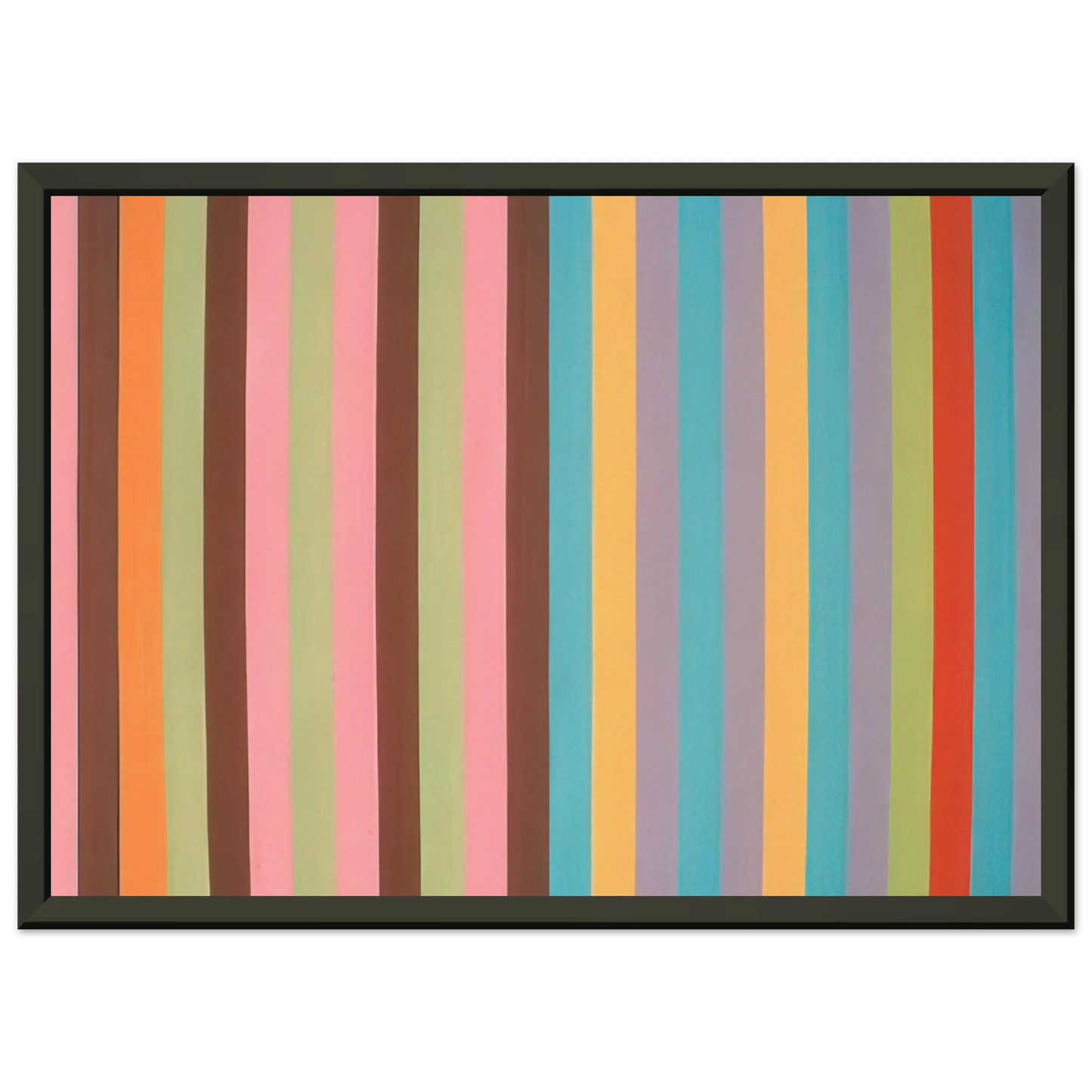 Gene Davis Boudoir Painting 1965 Framed Art Print - Aluminum Frame - 40x50 cm / 16x20 inches