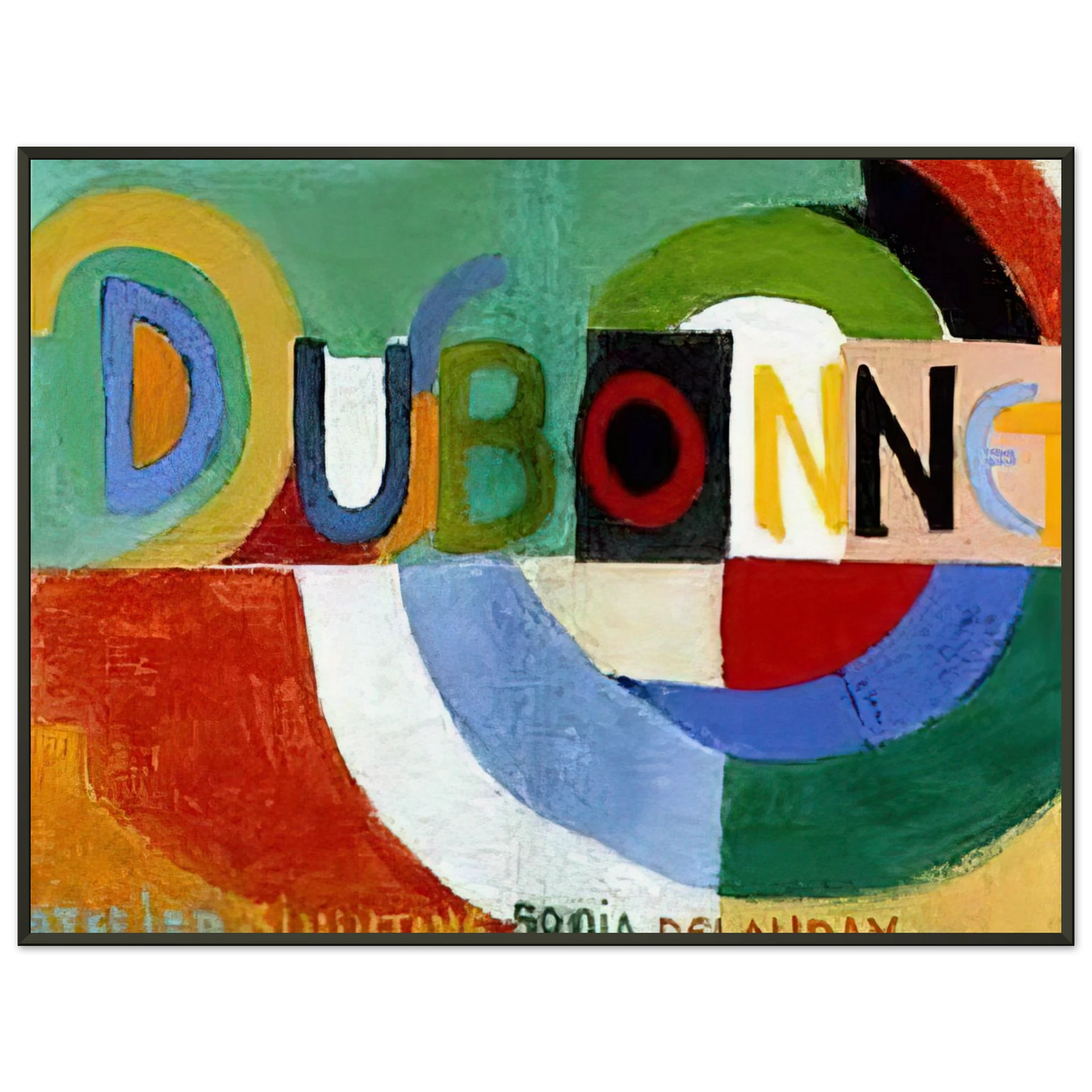 Sonia Delaunay DUBONNET Framed Art Print - Aluminum Frame - 70x100 cm / 28x40 inches