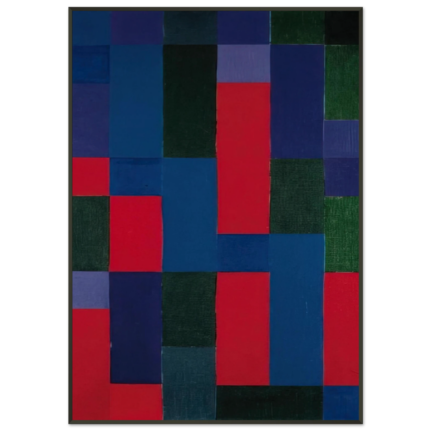 Johannes Itten GrnBlauRot 1967 Framed Art Print - Aluminum Frame - 21x29.7 cm / 8x12"