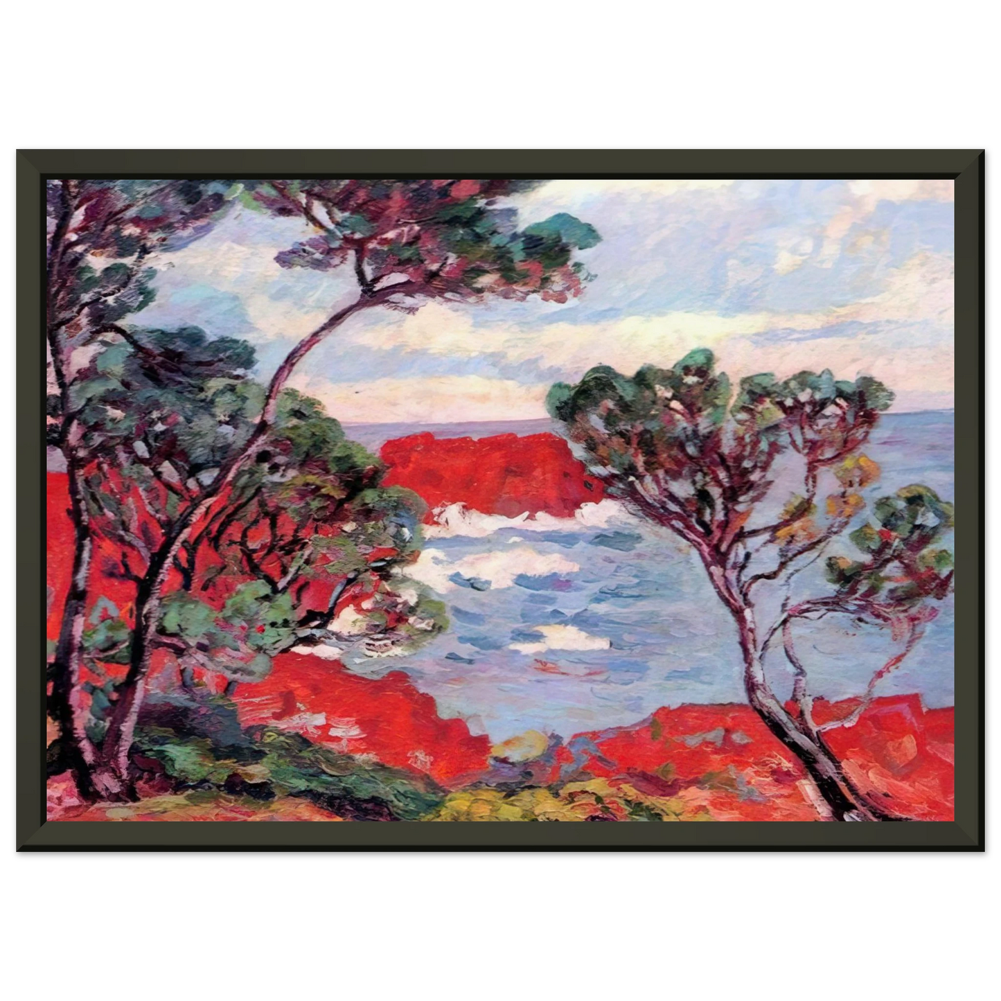 Armand Guillaumin Les rochers rouges 1894 Framed Art Print - Aluminum Frame - 60x80 cm / 24x32 inches