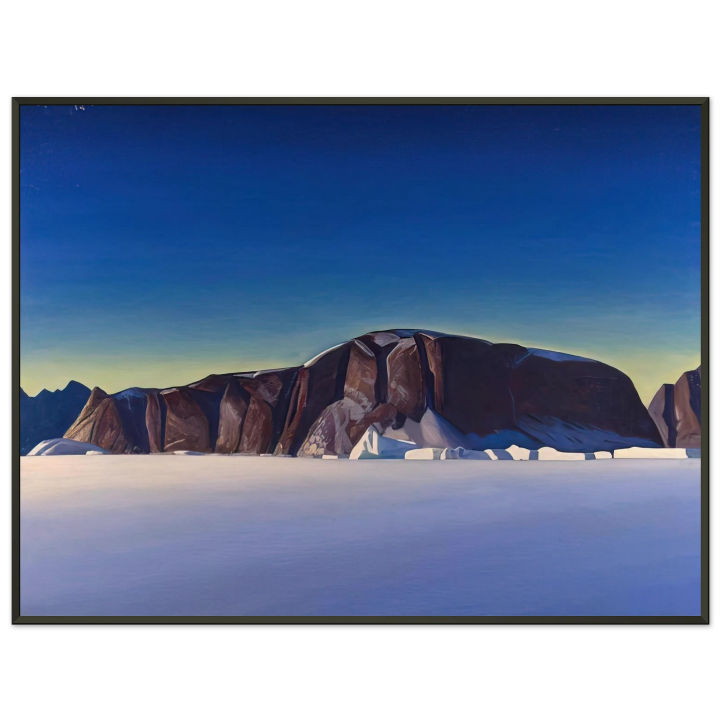 Rockwell Kent Greenland Coast Framed Art Print - Aluminum Frame - 70x100 cm / 28x40 inches
