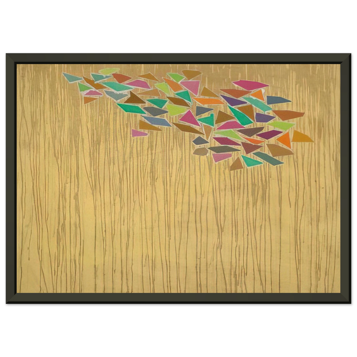 Robert Goodnough Colors on Tan 1975 Framed Art Print - Aluminum Frame - 60x80 cm / 24x32 inches