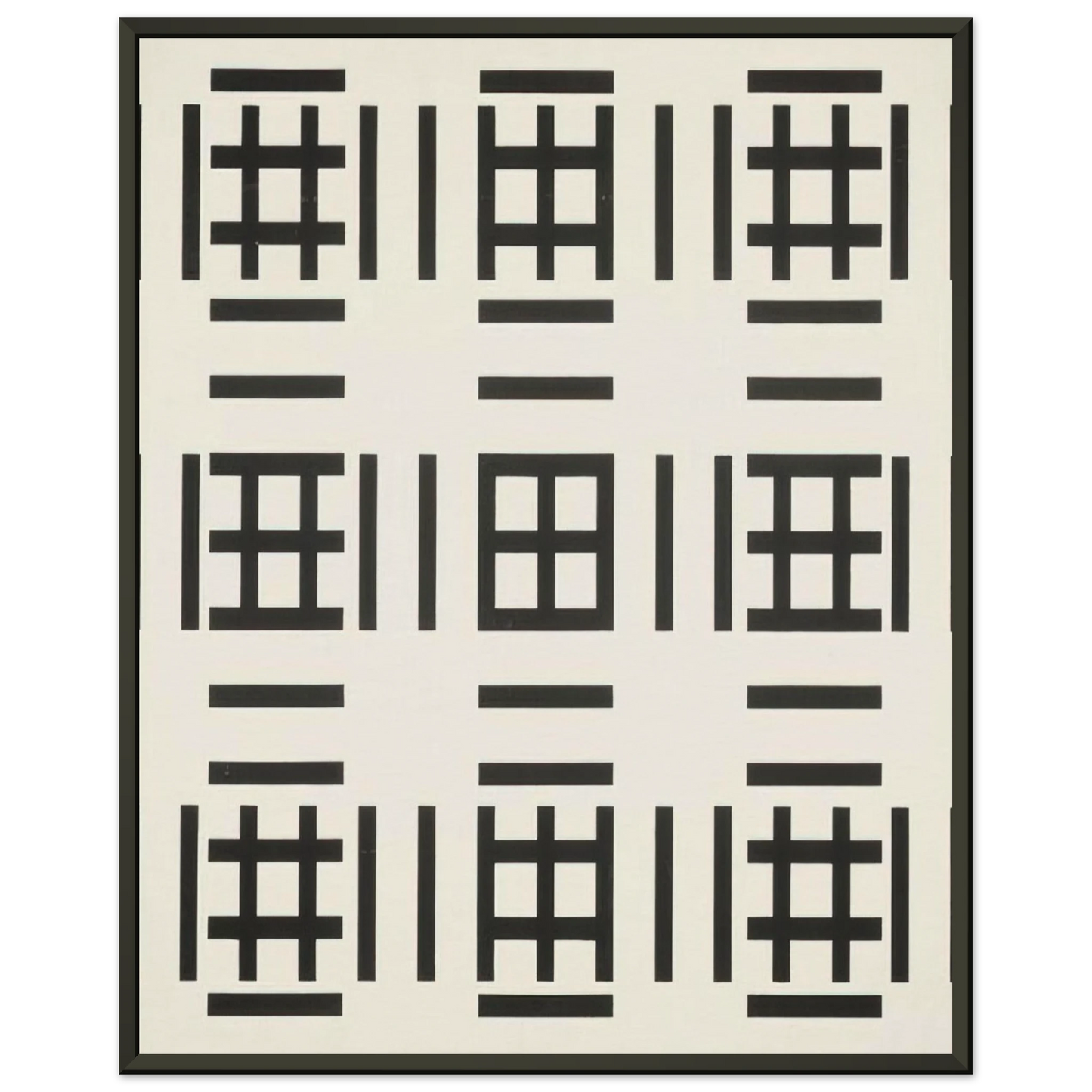 Francois Morellet Serigraphie unique au monde 1970 Framed Art Print - Aluminum Frame - 60x80 cm / 24x32 inches