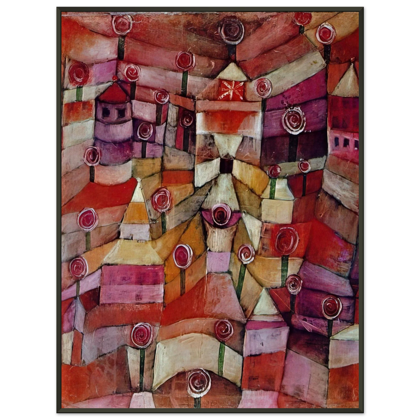 Paul Klee ROSE GARDEN 1920 Framed Art Print - Aluminum Frame - 60x80 cm / 24x32 inches