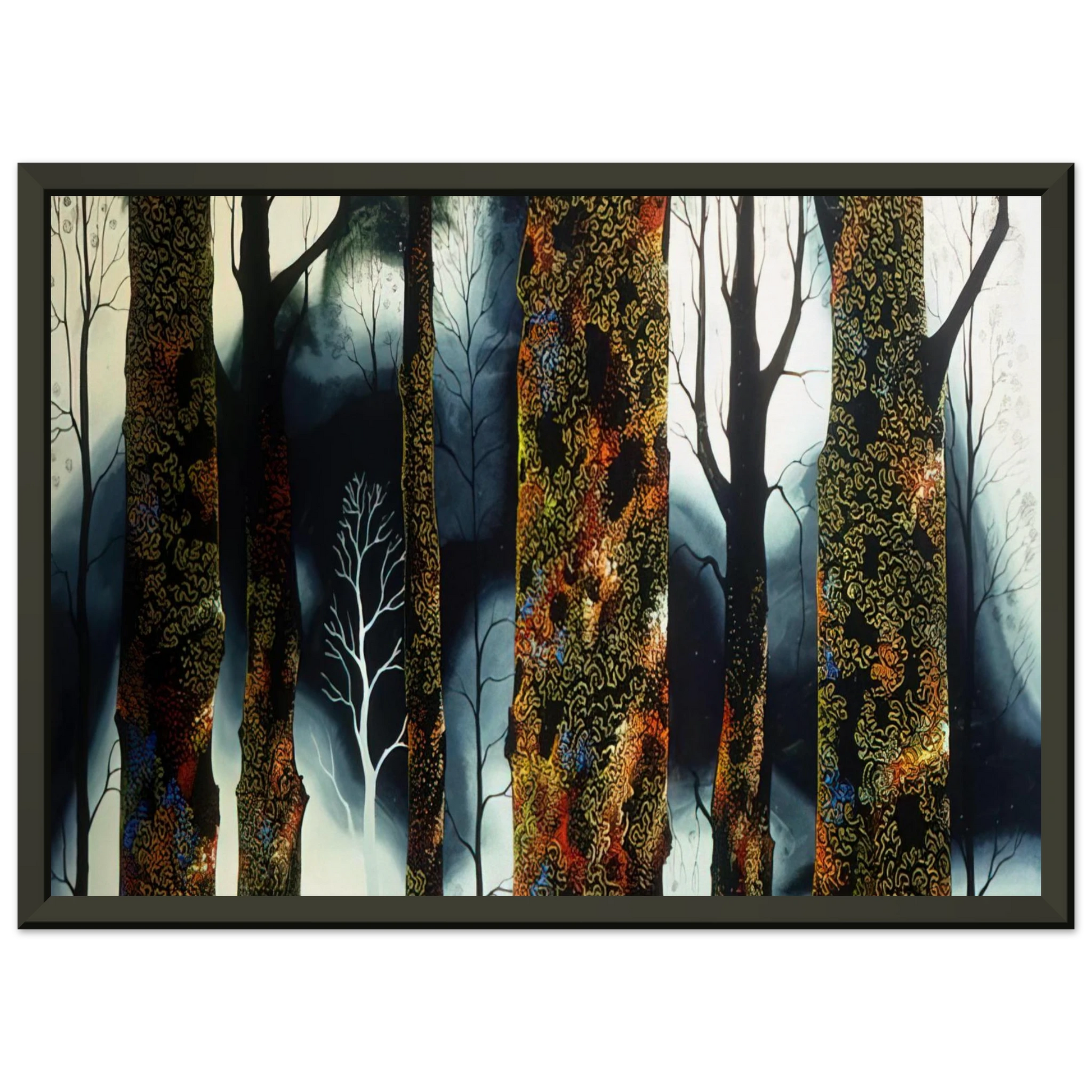Eyvind Earle  Jewel Trees Framed Art Print  - Aluminum Frame - 60x80 cm / 24x32 inches