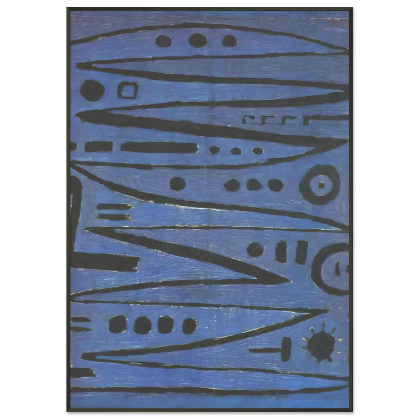 Paul Klee  HEROIC FIDDLING 1938 Framed Art Print  - Aluminum Frame - 21x29.7 cm / 8x12"