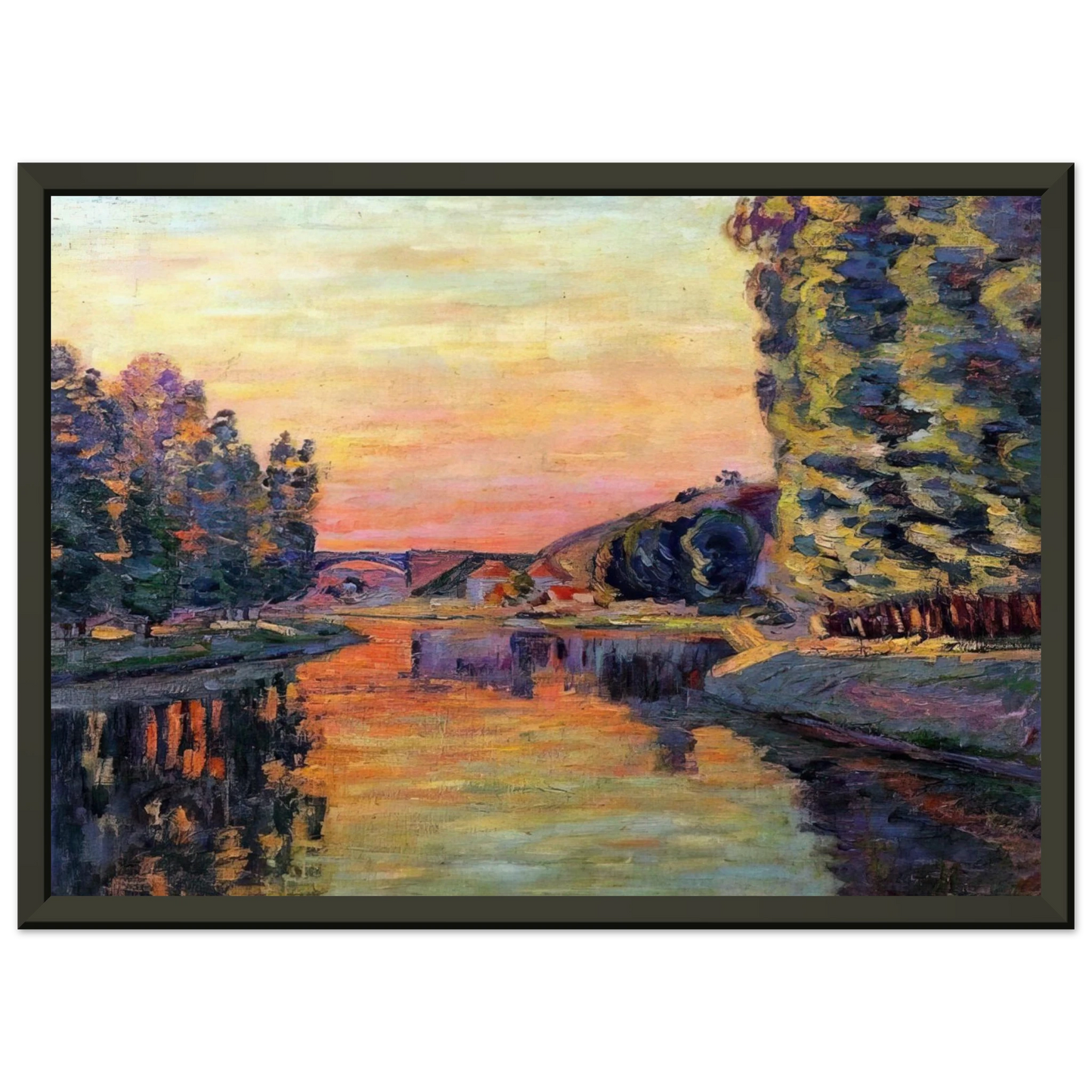 Armand Guillaumin Moret 1902 Framed Art Print - Aluminum Frame - 70x100 cm / 28x40 inches