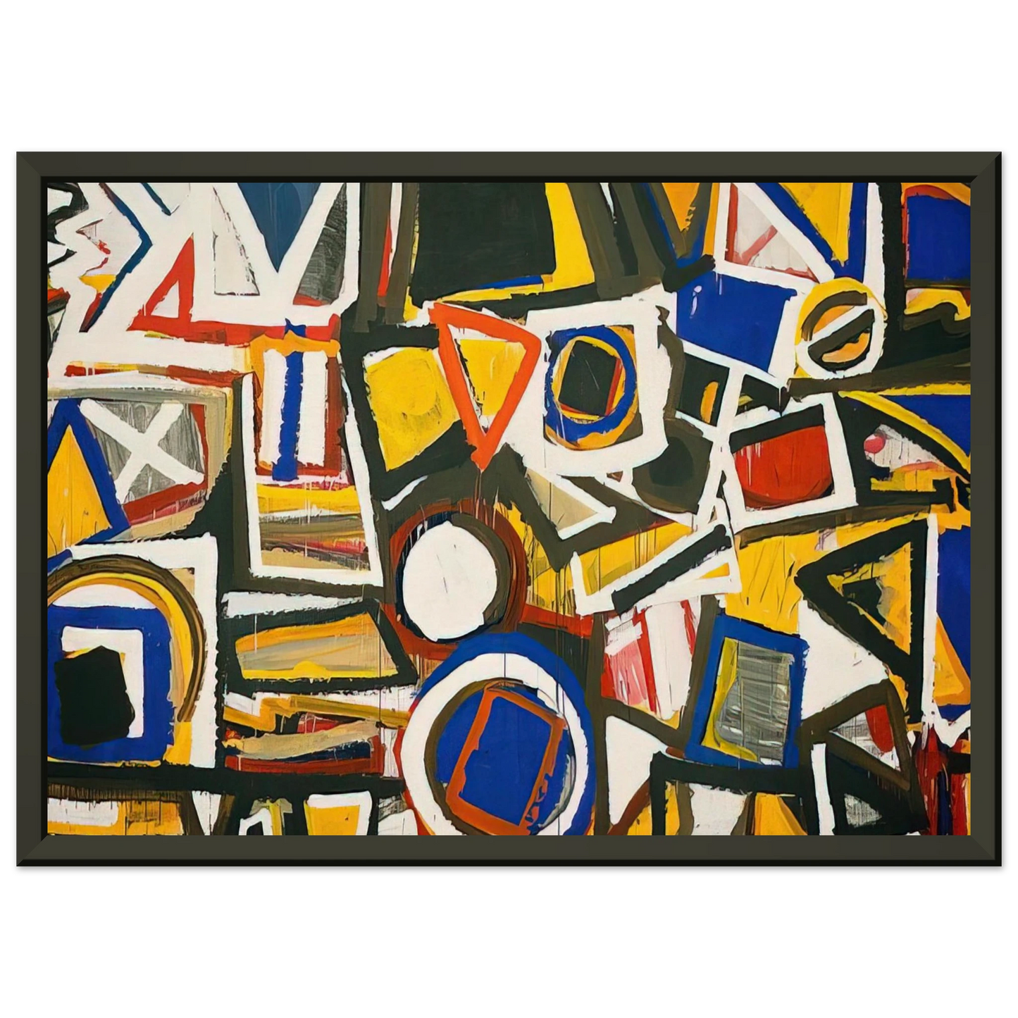 Al Held Taxi Cab II Framed Art Print - Aluminum Frame - 70x100 cm / 28x40 inches