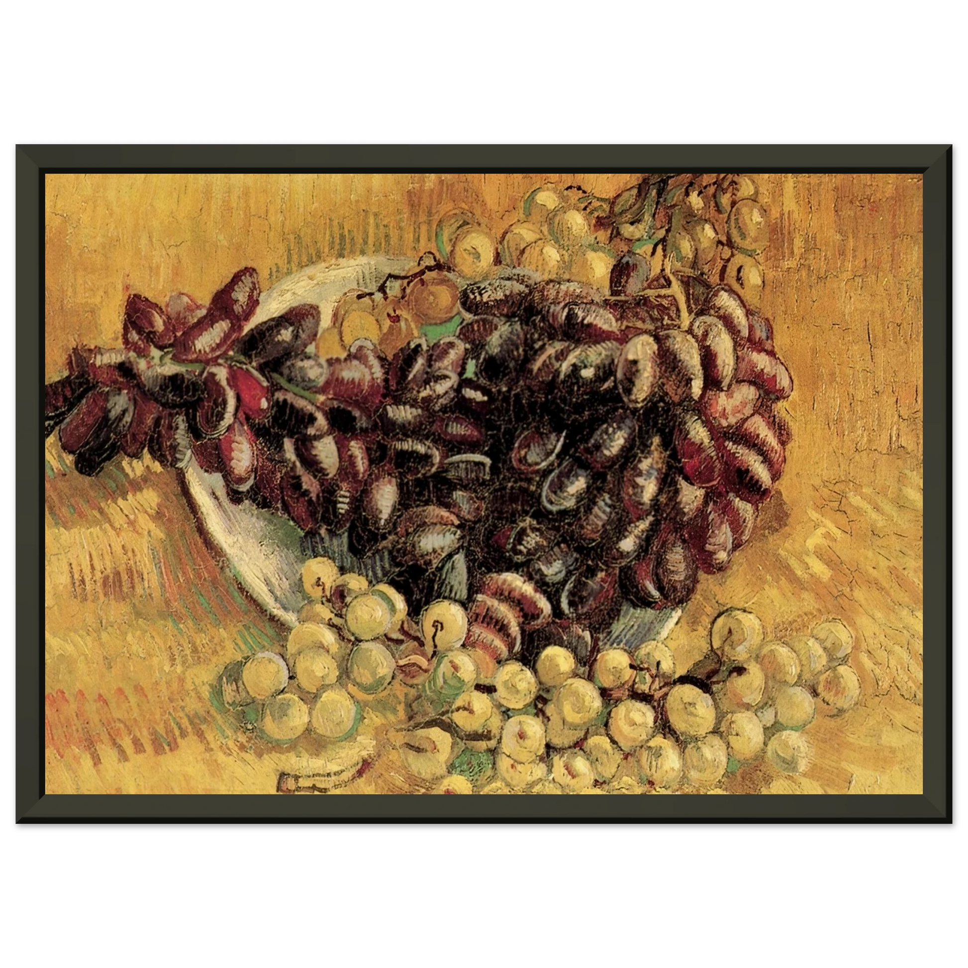 Vincent van Gogh  Still Life with Grapes Framed Art Print  - Aluminum Frame - 60x80 cm / 24x32 inches