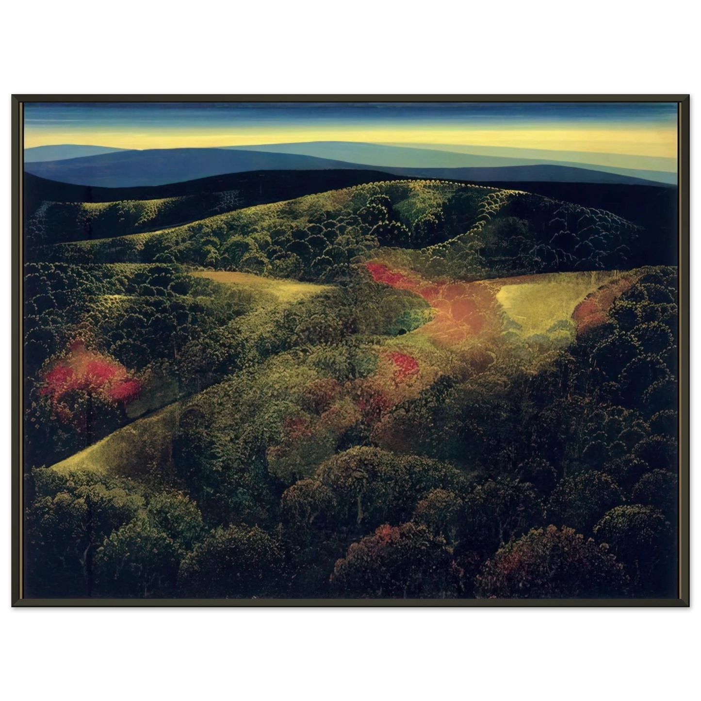 Eyvind Earle  Late October Framed Art Print  - Aluminum Frame - 60x80 cm / 24x32 inches