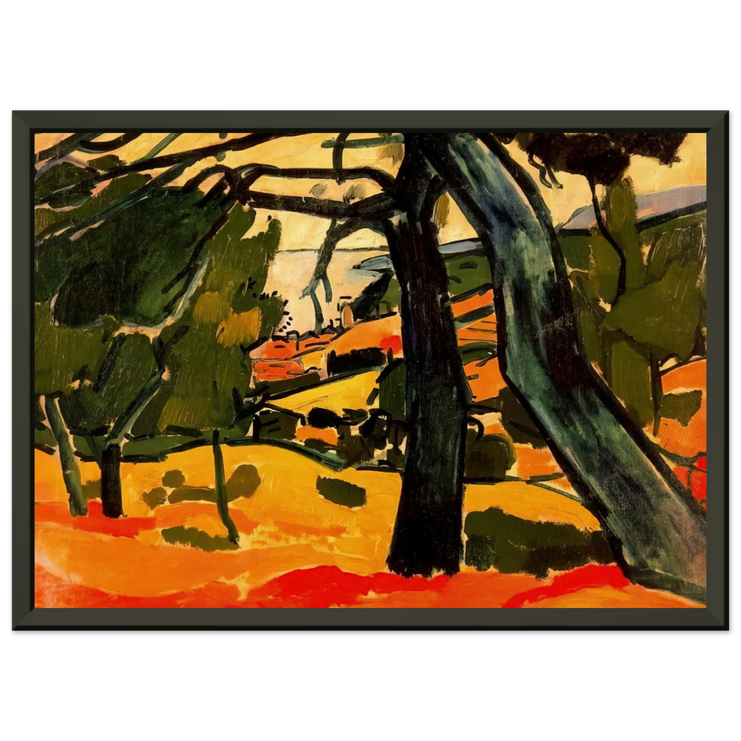 Andre Derain LANDSCAPE 1907 1 Framed Art Print - Aluminum Frame - 70x100 cm / 28x40 inches