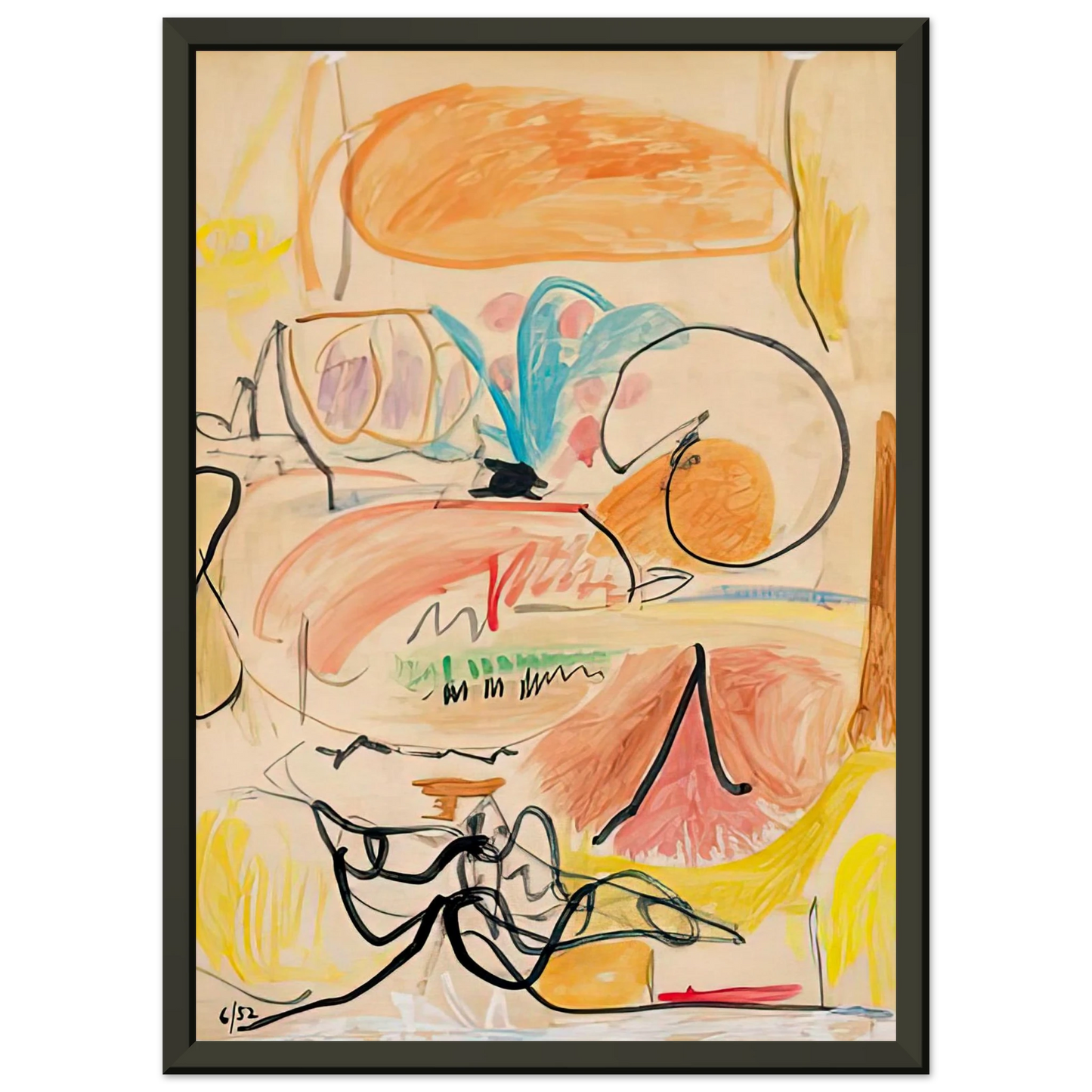 Helen Frankenthaler Window Shade No 1 1952 Framed Art Print - Aluminum Frame - 40x50 cm / 16x20 inches
