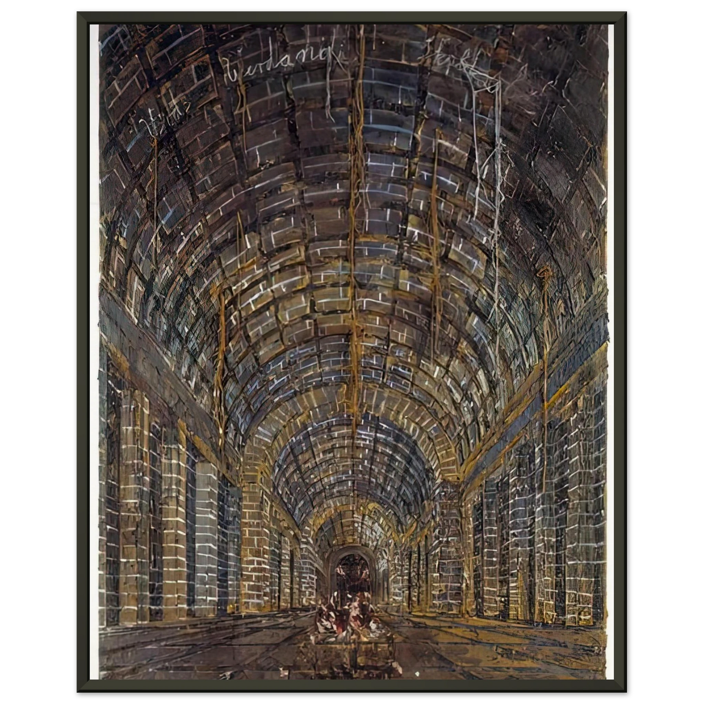 Anselm Kiefer URD VERDANDI SKULD THE NORNS 1983 Framed Art Print - Aluminum Frame - 40x50 cm / 16x20 inches