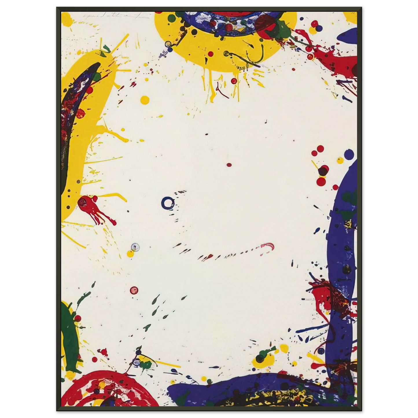 Sam Francis Upper Yellow II Lembark L73 Framed Art Print - Aluminum Frame - 60x80 cm / 24x32 inches