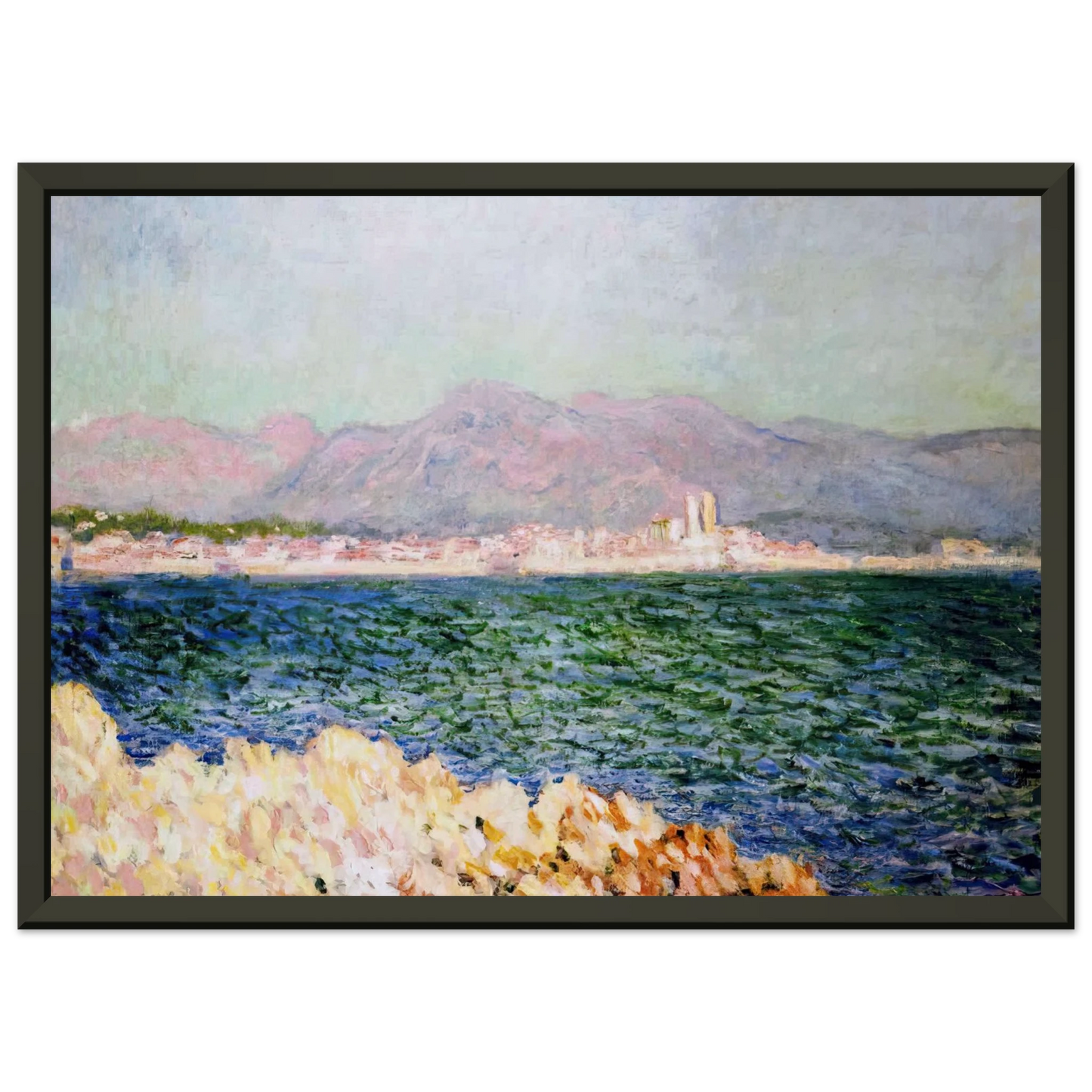 claude monet  The Gulf of Antibes Framed Art Print  - Aluminum Frame - 60x80 cm / 24x32 inches