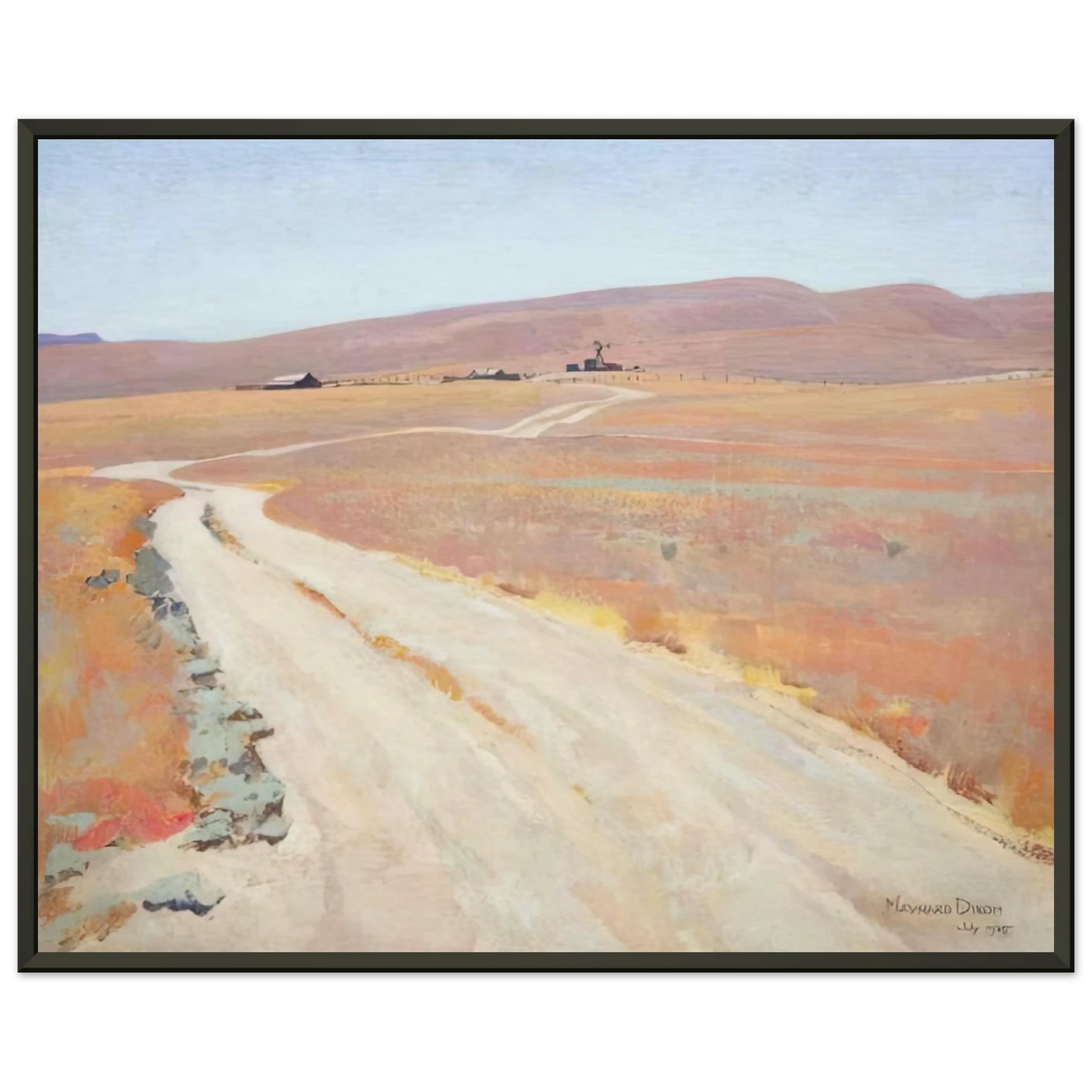 Maynard Dixon ABANDONED RANCH 1935 Framed Art Print - Aluminum Frame - 60x80 cm / 24x32 inches