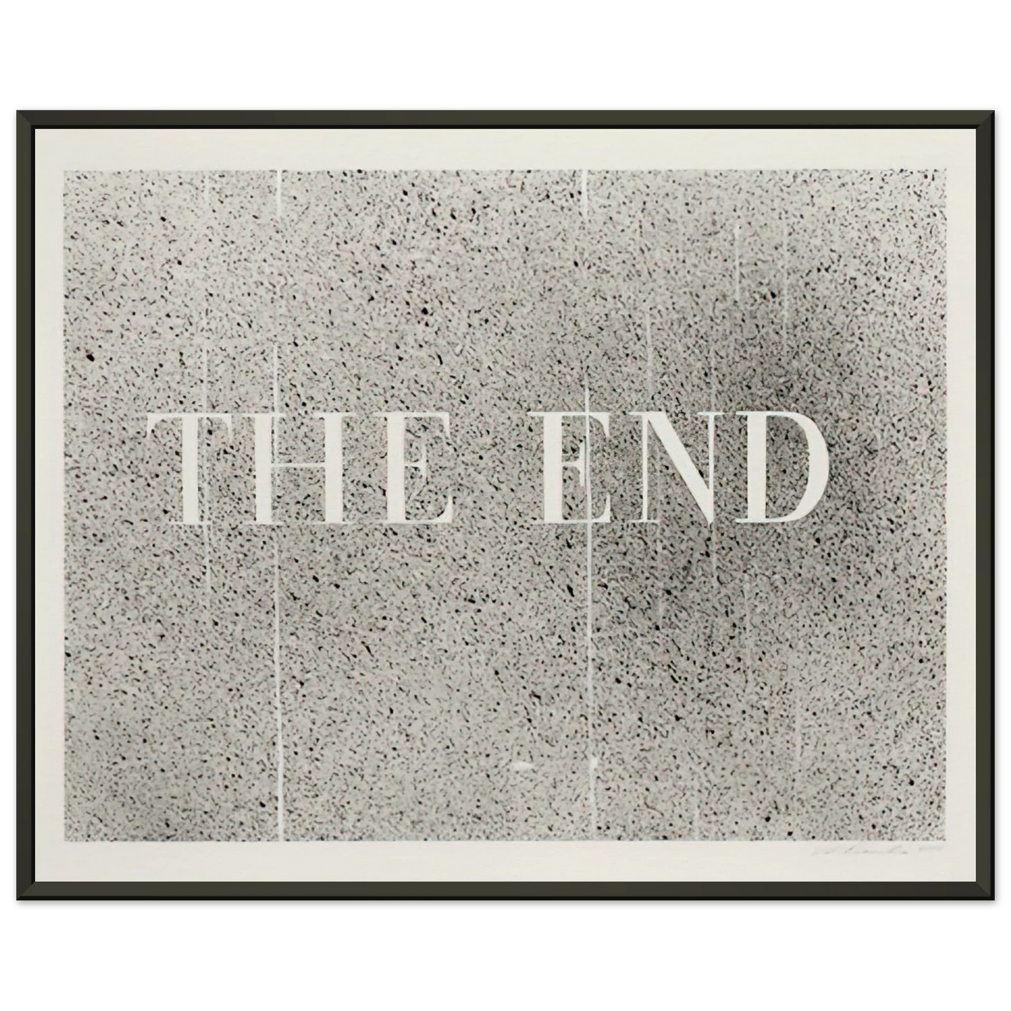 Edward Ruscha THE END 60 2005 Framed Art Print - Aluminum Frame - 60x80 cm / 24x32 inches