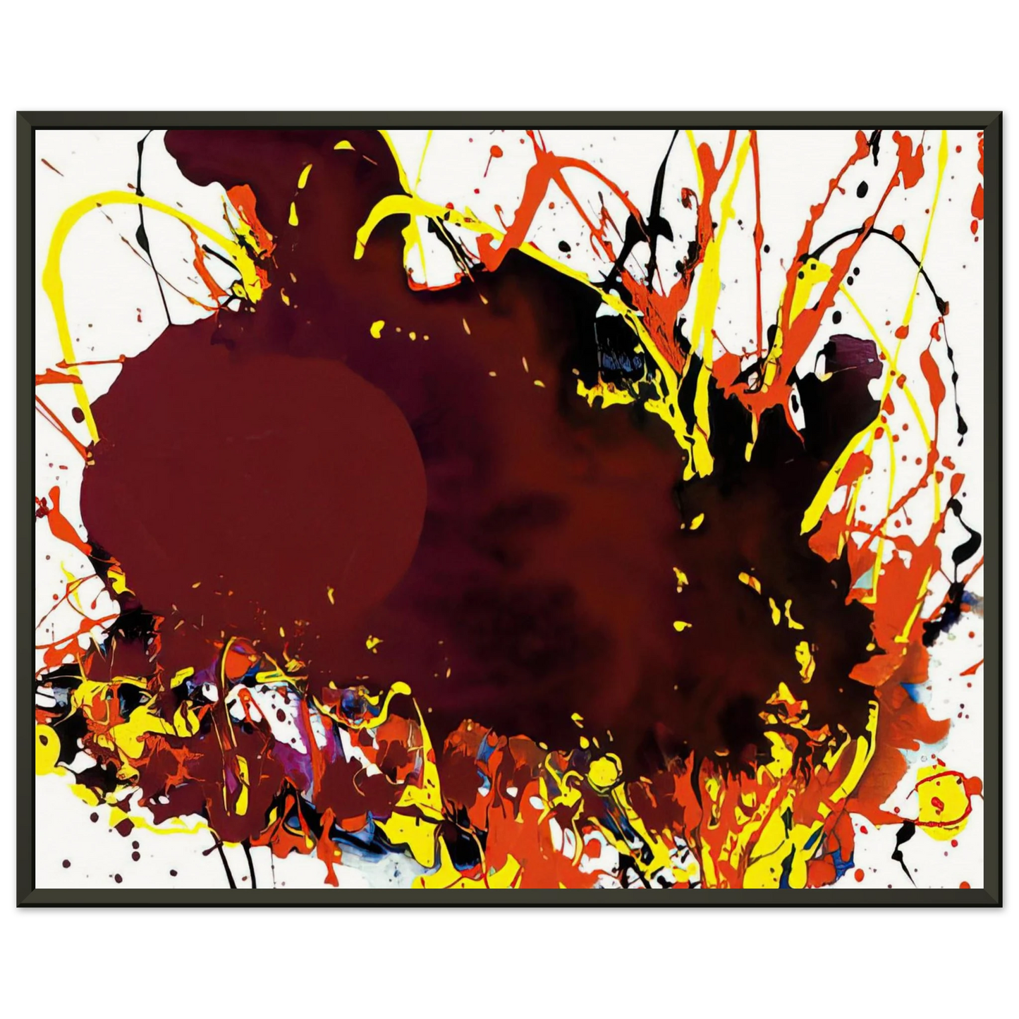 Sam Francis Untitled SFP94139 SFF 1809 Framed Art Print - Aluminum Frame - 60x80 cm / 24x32 inches